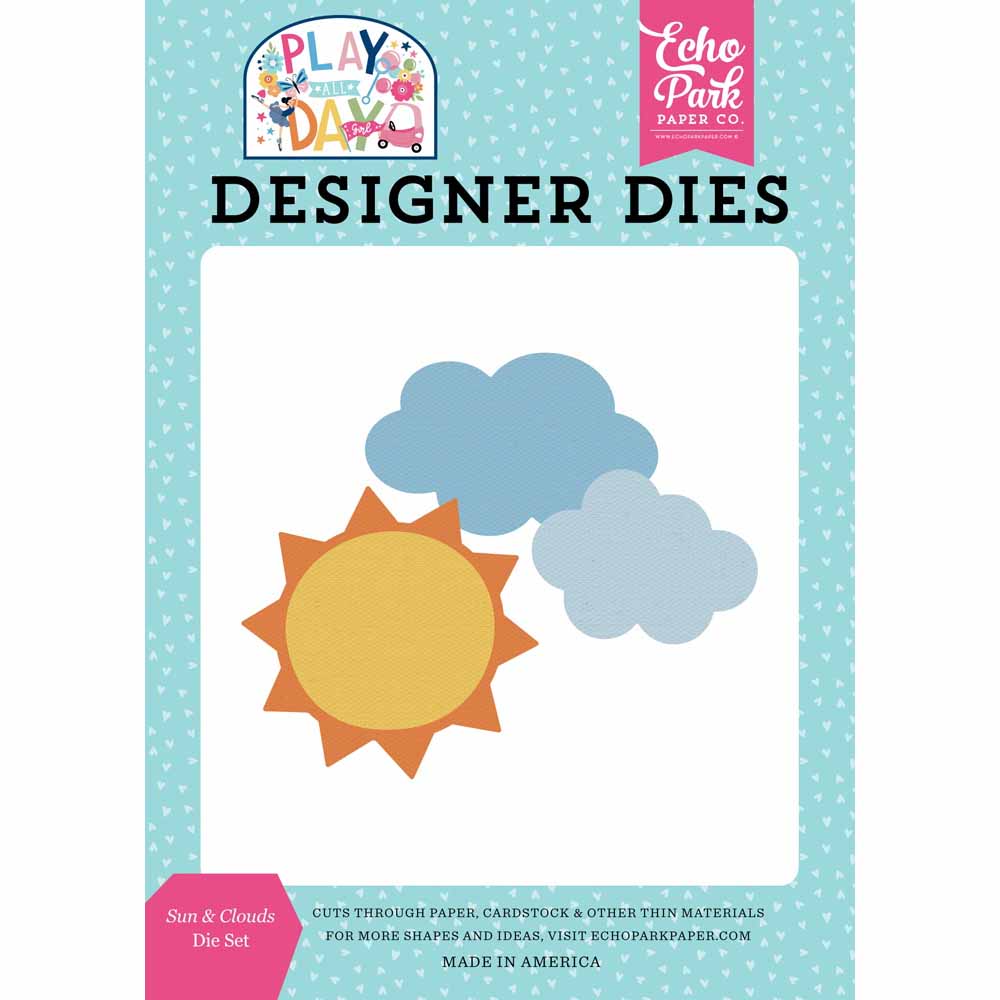 Sun & Clouds Die Set – Play All Day Girl – Echo Park Online