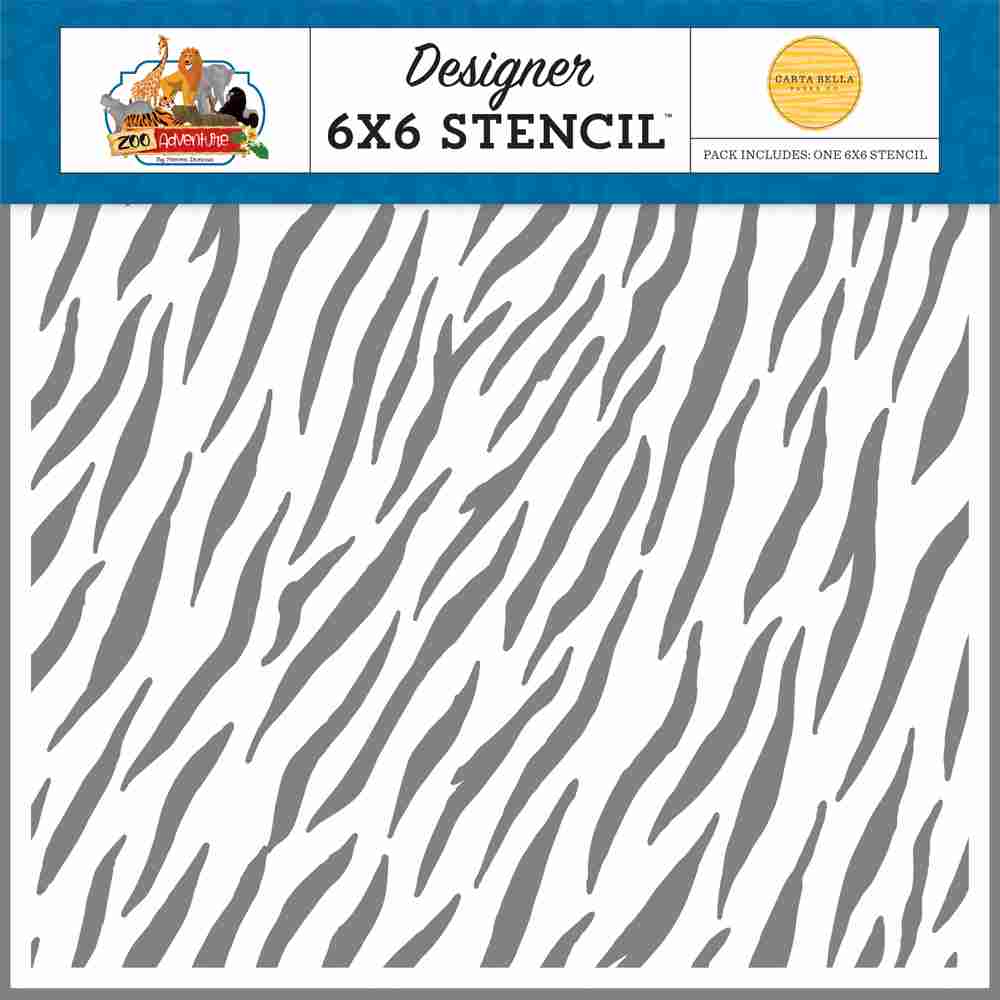 Zebra Stencil – Zoo Adventure – Carta Bella Fashion