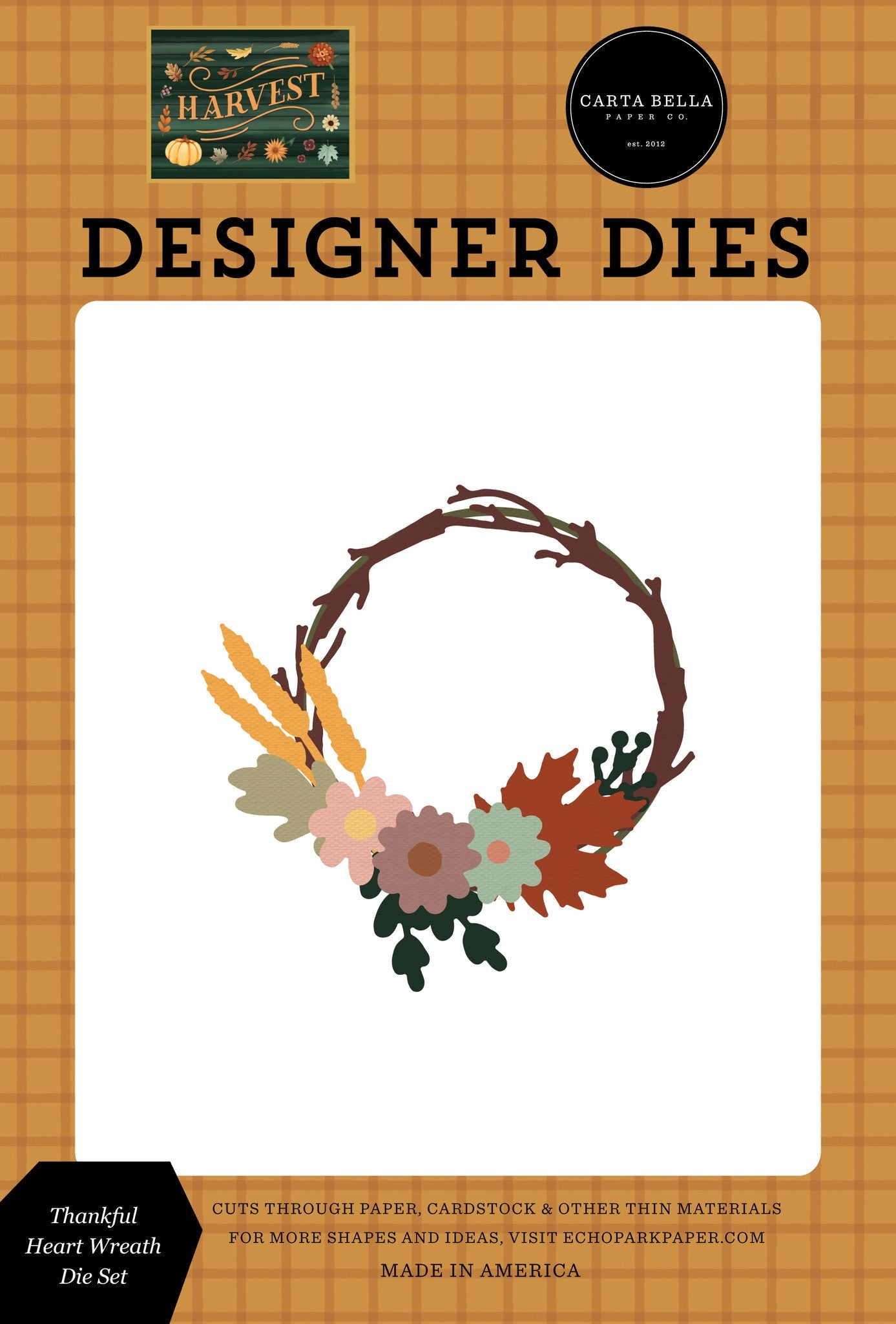 Thankful Hearth Wreath Die Set – Harvest – Carta Bella Hot on Sale