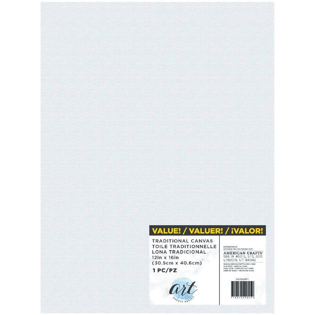 Traditional Canvas, 12″ x 16″ – Art Supply Basics – American Crafts Online Hot Sale
