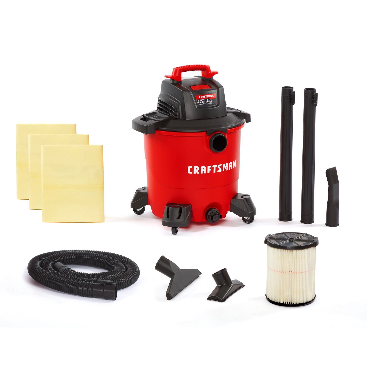9 Gallon 4.25 Peak HP Wet/Dry Vacuum Online Hot Sale