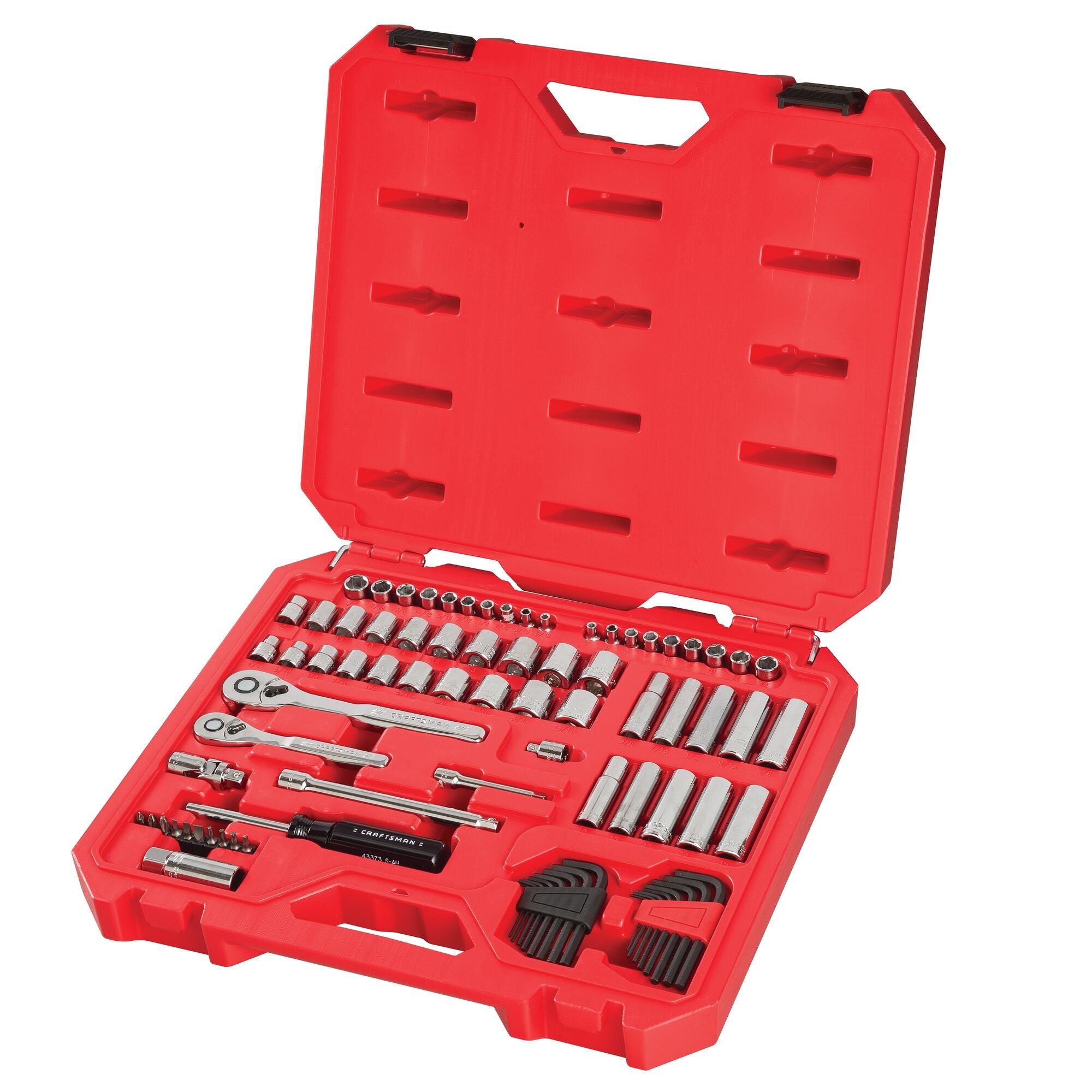 83 pc 1/4-in & 3/8-in Drive Mechanics Tool Set on Sale