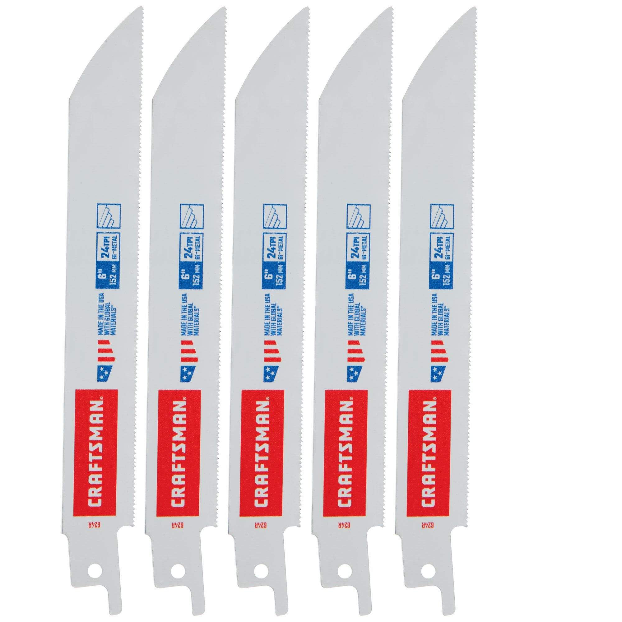 6-In. 24 Tpi Reciprocating Saw Blade (5 Pk.) Discount