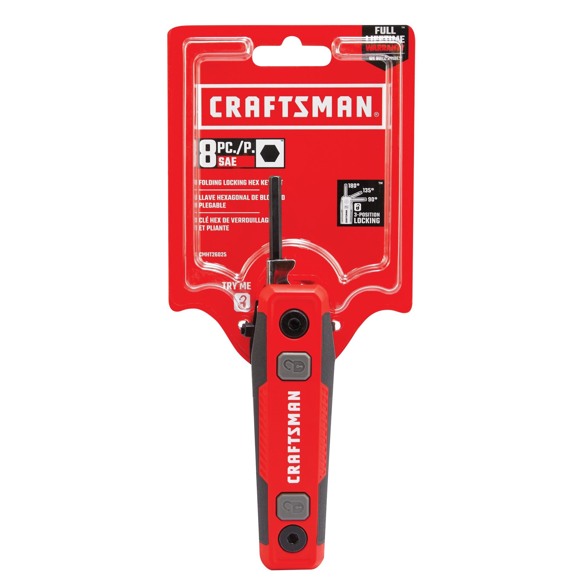 8pc Folding Locking Hex Key (SAE) Hot on Sale