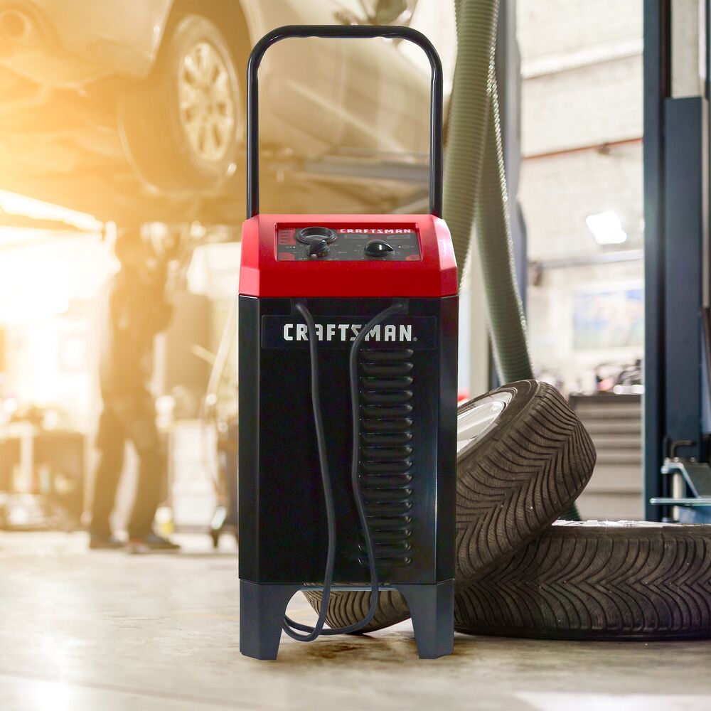 250A 6V MAX*/12V MAX* Wheeled Battery Charger and Jump Starter Online now