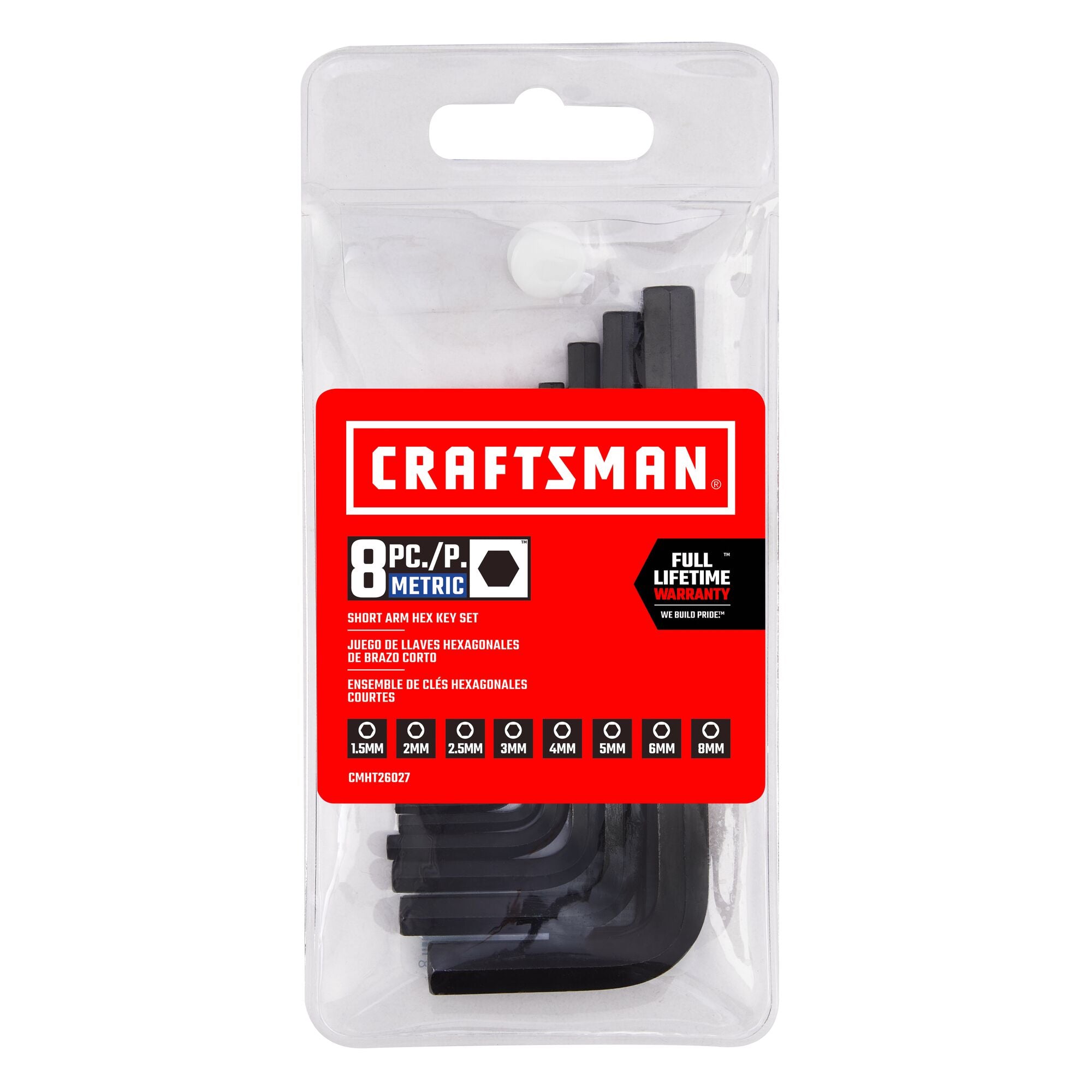 8pc Short Arm Hex Key Set (MM) Online now