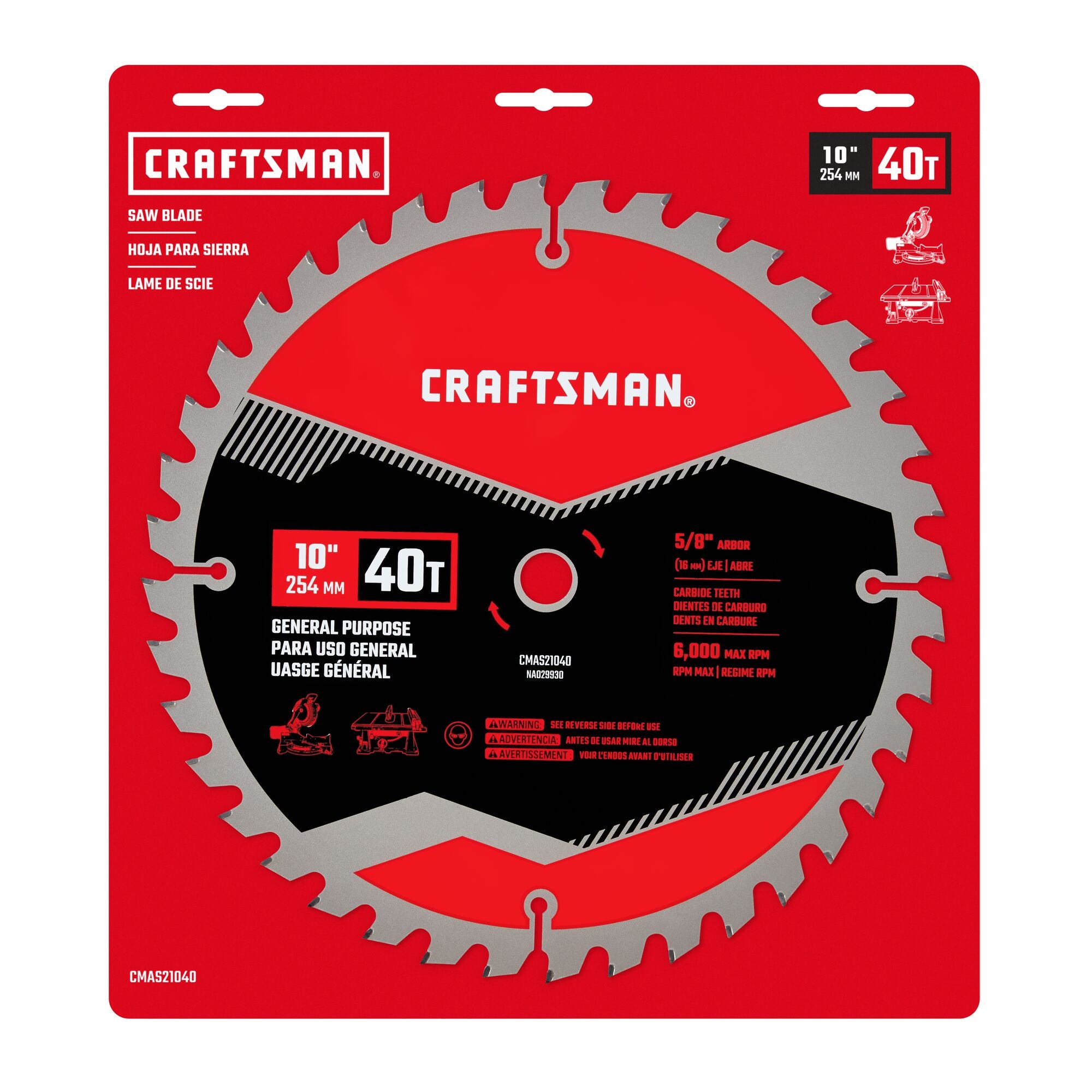 10-in 40T General Purpose Saw Blade Fashion
