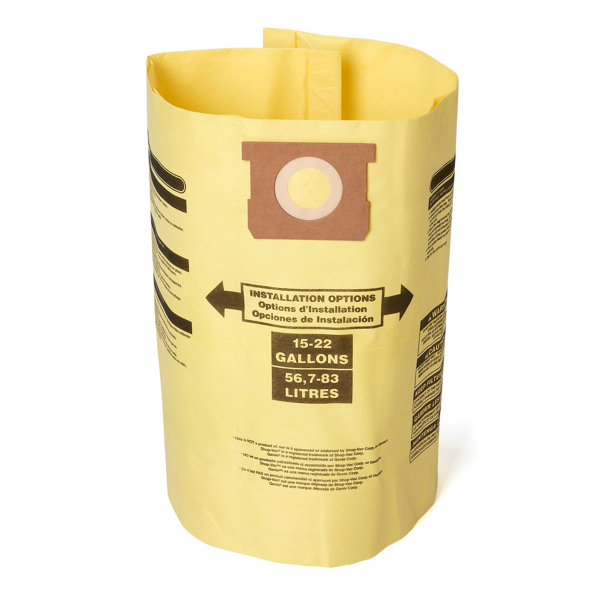 Fine Dust Wet/Dry Vacuum Dust Collection Bags for 15 to 22 Gallon Shop Vacuums, 2-Pack Online now