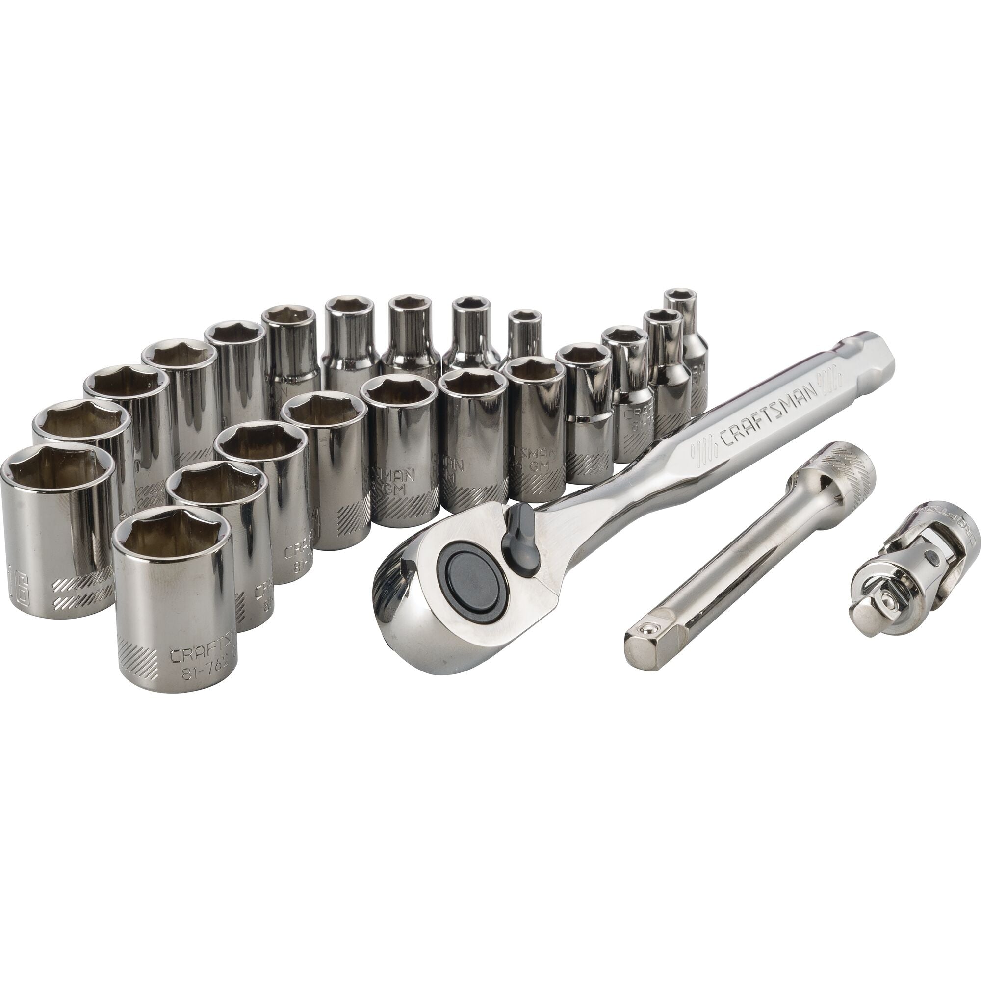Gunmetal Chrome 1/4-in Drive Mechanics Tool Set (24 pc) Hot on Sale