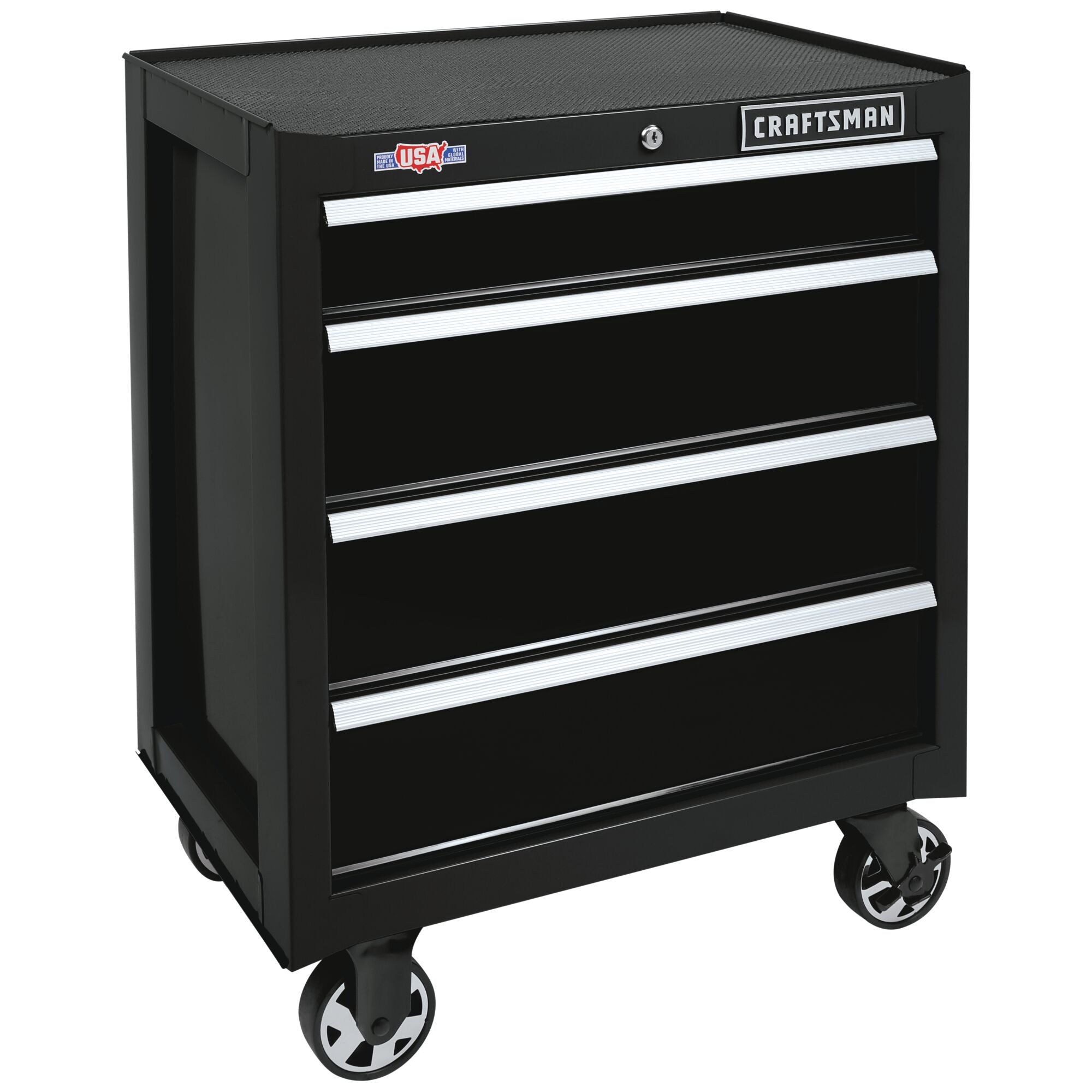 S2000 Series 26 Inch Wide 4-Drawer Tool Cabinet – Black Fashion