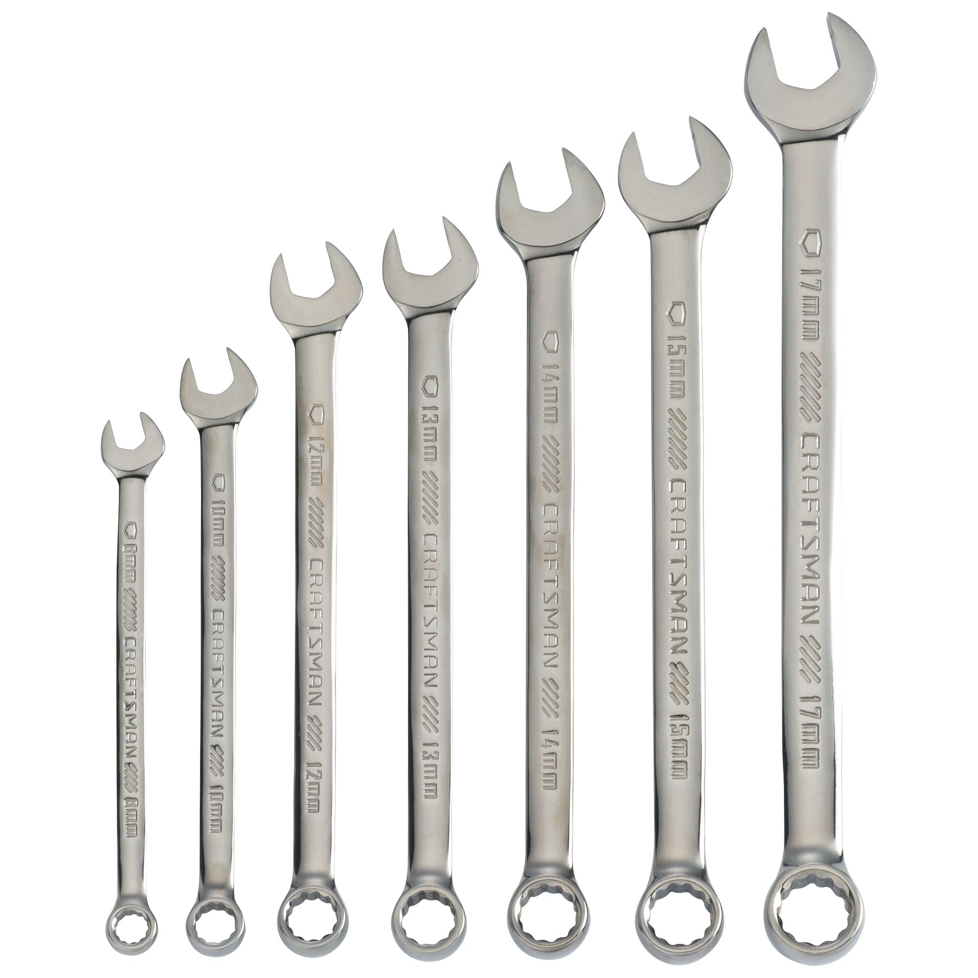 Metric Gunmetal Chrome Long-Panel Wrench Set (7 pc) Supply