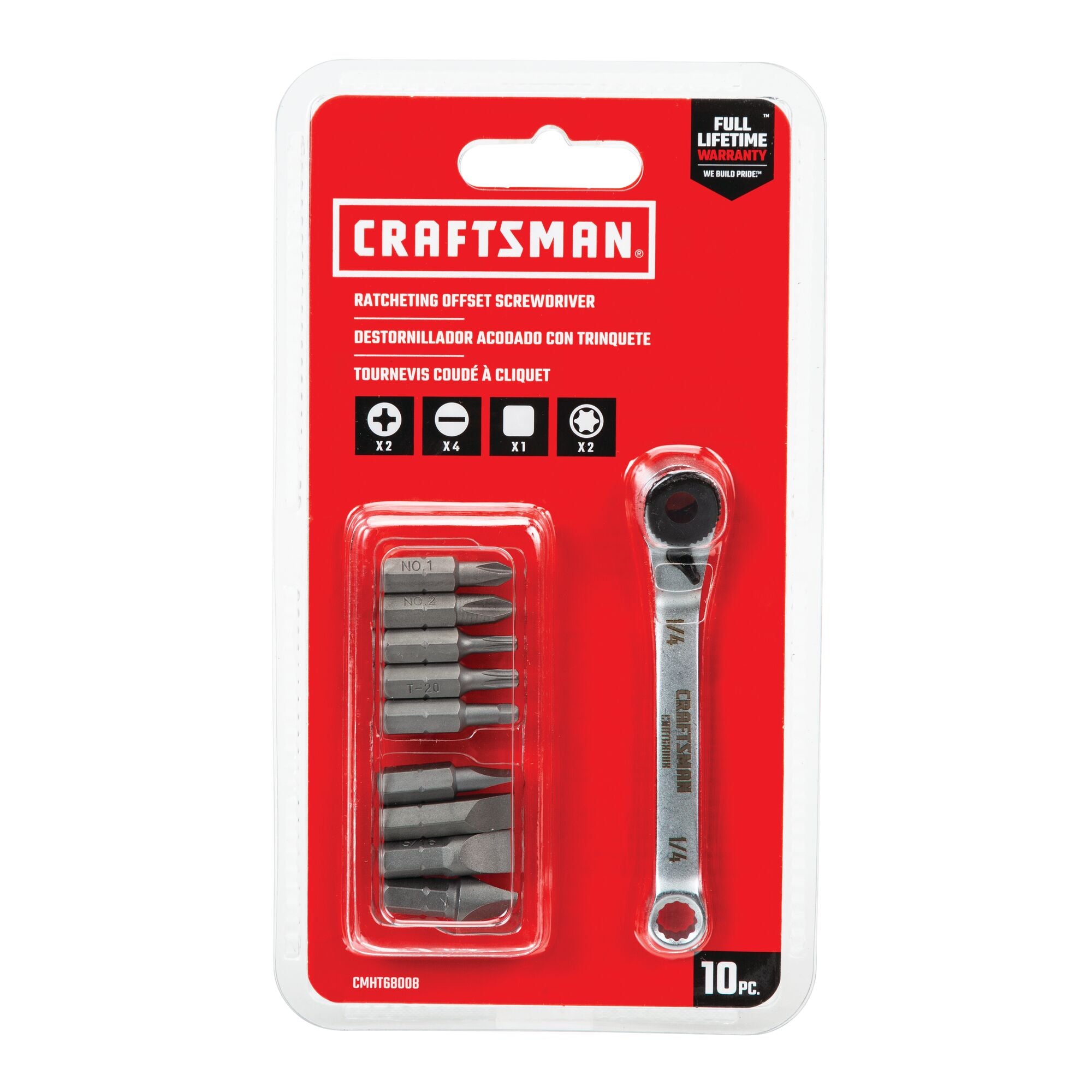 Ratcheting Offset Multi-Bits Screwdriver Set (10 pc) on Sale