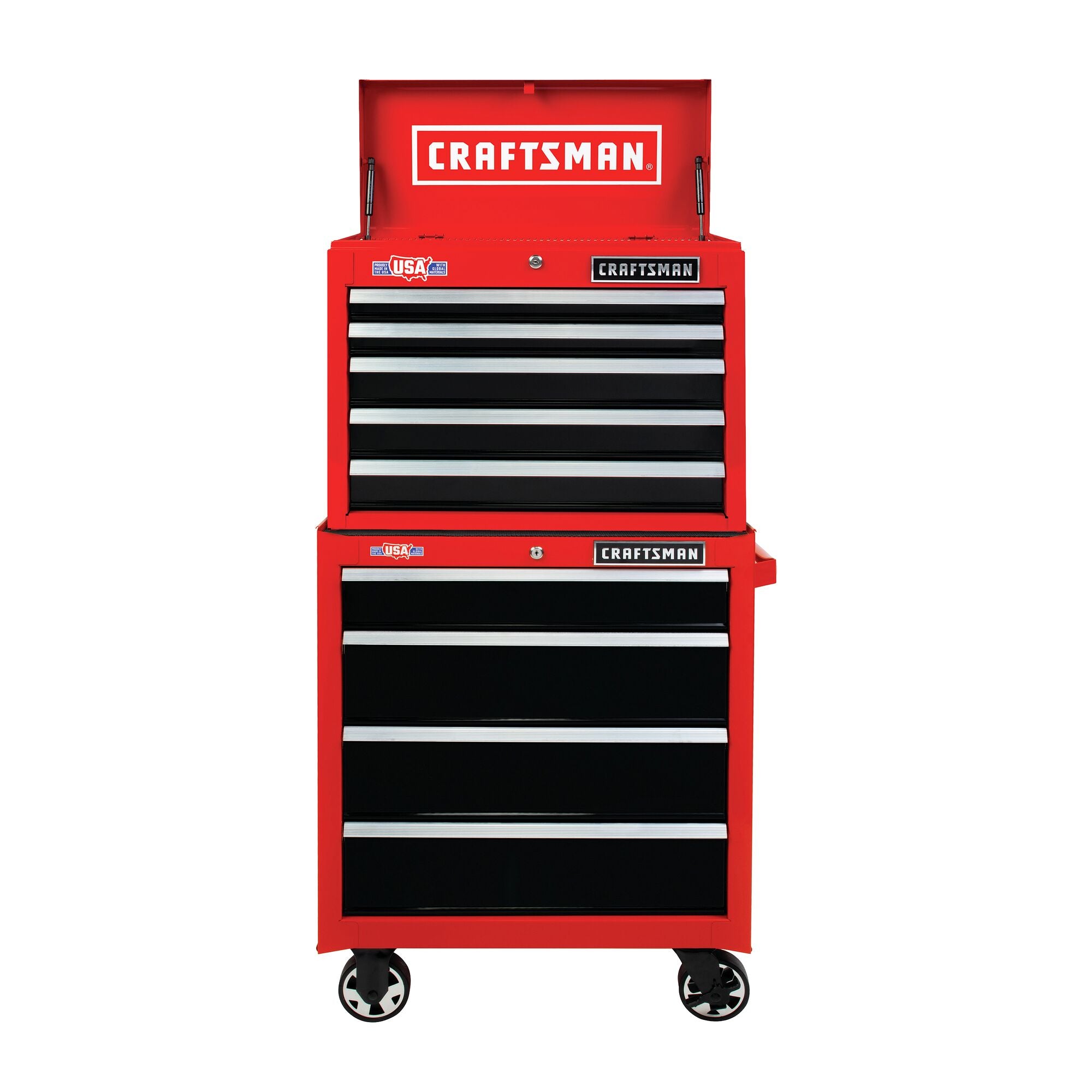S200 Series 26 Inch Wide 4-Drawer Rolling Tool Cabinet – Red Fashion