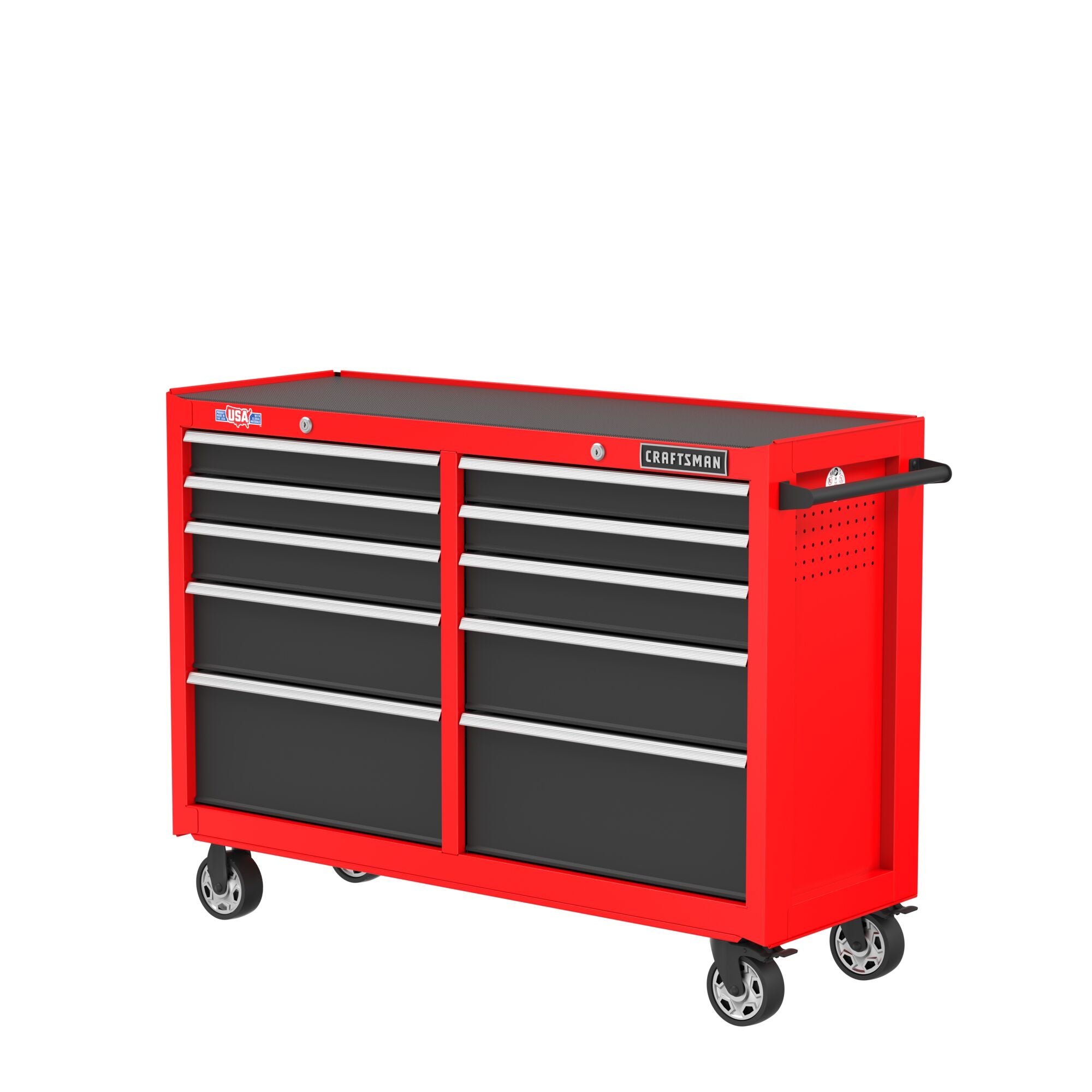 S2000 Series 52 Inch Wide 10-Drawer Rolling Tool Cabinet – Red Online now