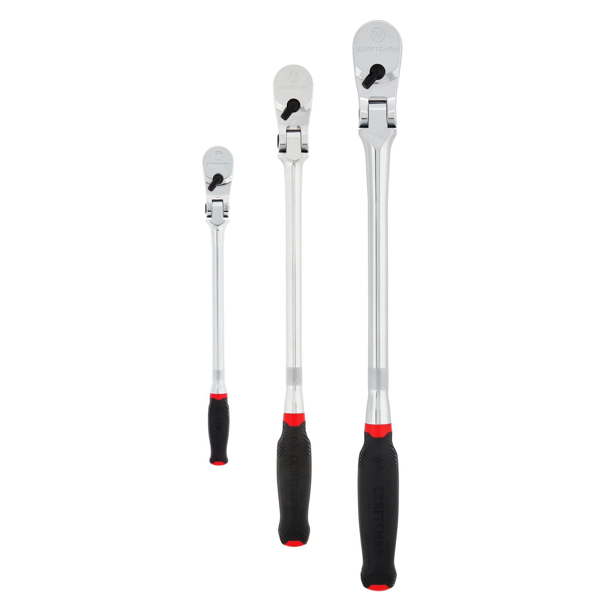 V-Series™ 1/4 in, 3/8 in and 1/2 in Drive Comfort Grip™ Long Flex™ Head Ratchet (3 pk) Sale