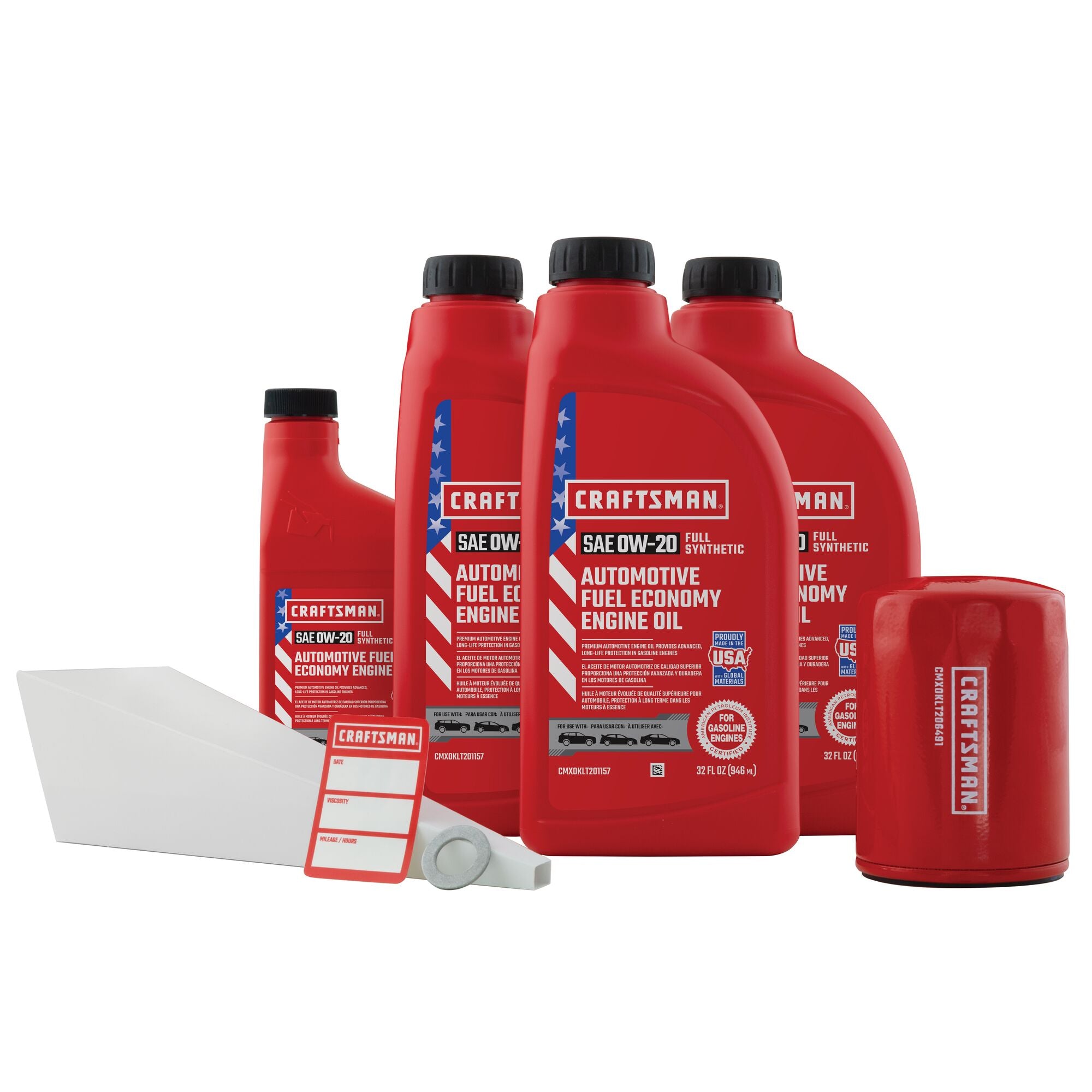 CRAFTSMAN 3.5 Quart 0W-20 Full Synthetic Oil Change Kit Discount