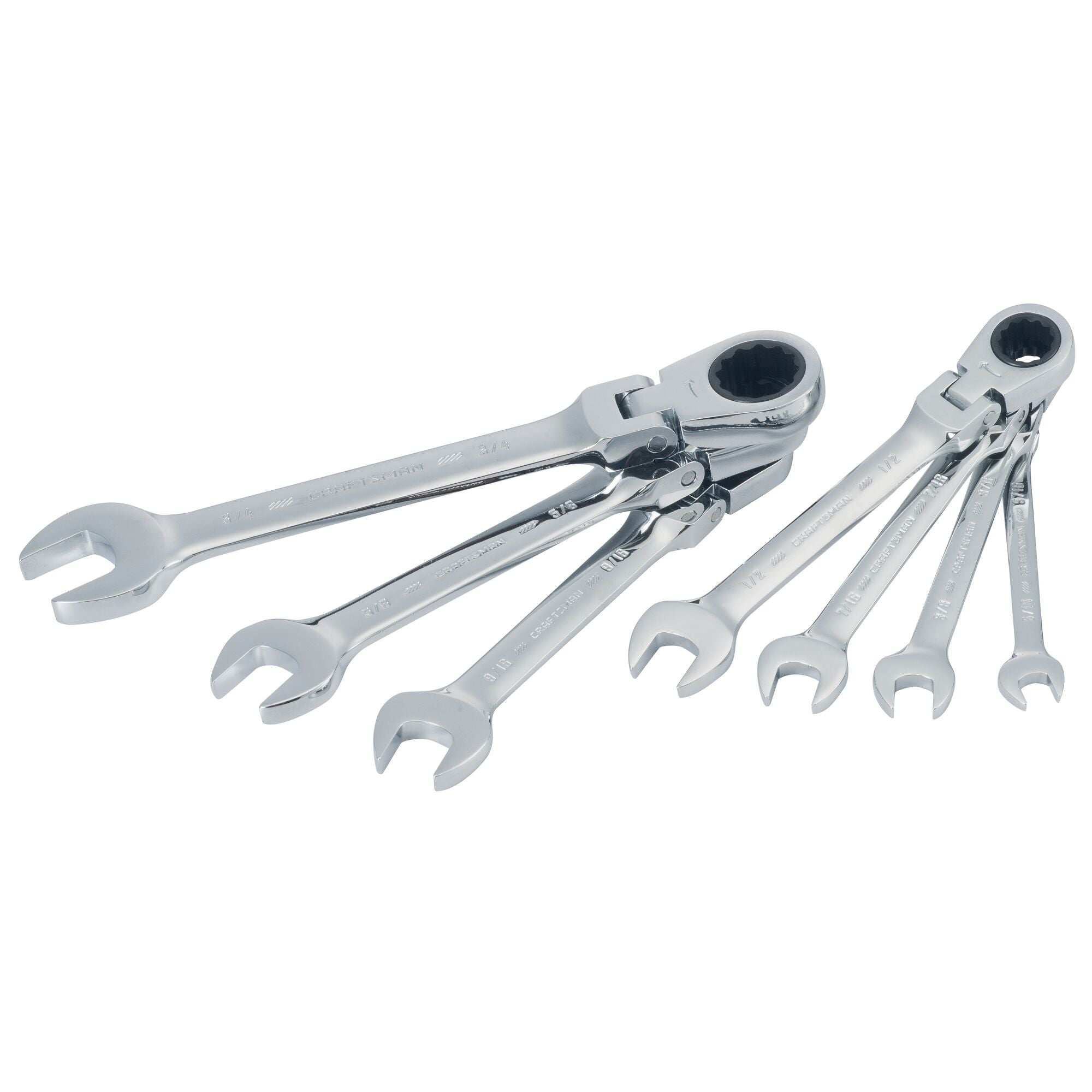 SAE Flex™ Head Ratchet Wrench Set (7 pc) Hot on Sale