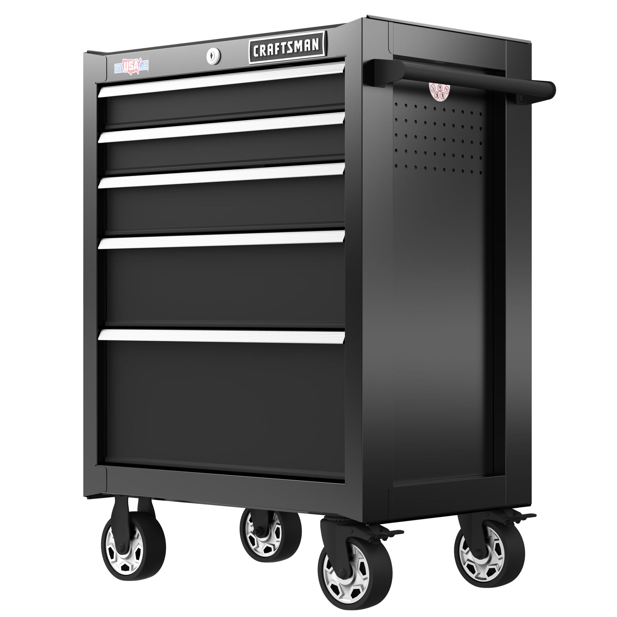S2000 Series 26 Inch Wide 5-Drawer Rolling Tool Cabinet – Black Supply