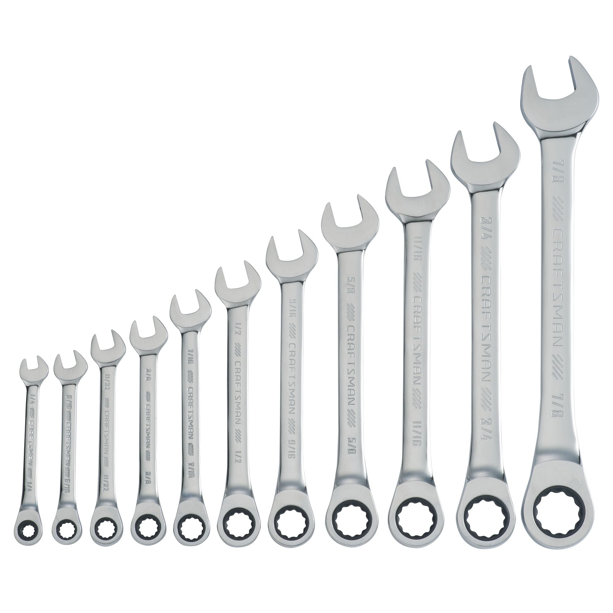 SAE Ratcheting Combination Wrench Set (11 pc) on Sale