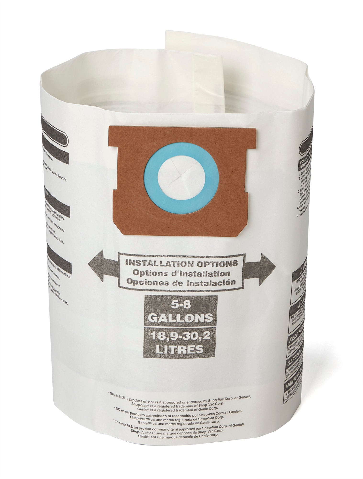 General Purpose Wet/Dry Vacuum Dust Collection Bags for 5 to 8 Gallon Shop Vacuums, 3-Pack Online