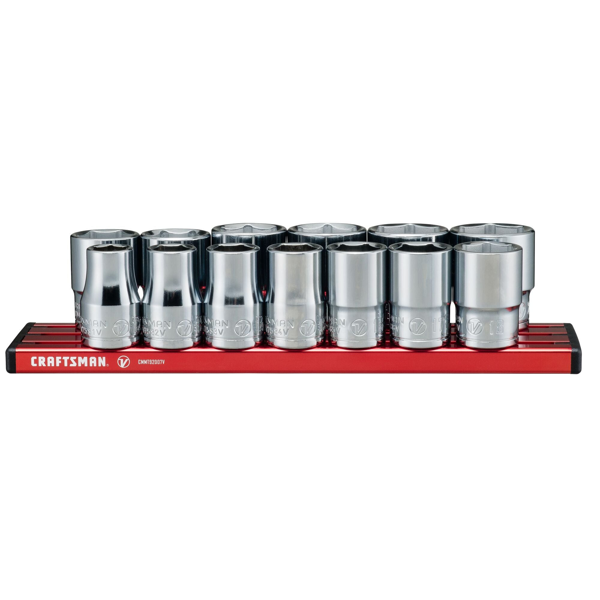V-Series™ 1/2 in Drive Metric 6-Point Socket Set (13 pc) Fashion