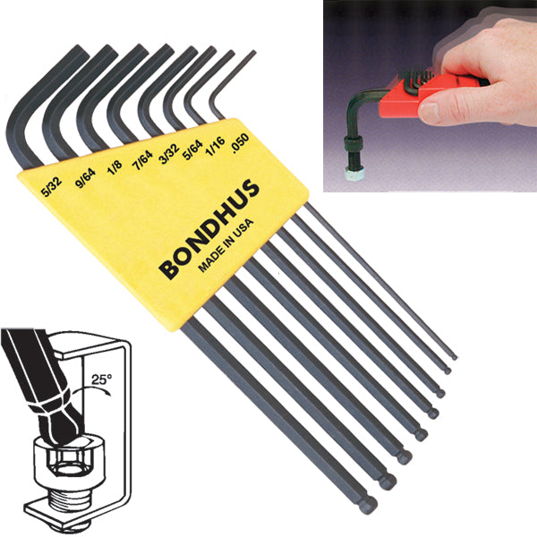 Bondhus 10932 Ball End Inch Hex Key Set 8 Pieces .050″ to 5/32″ on Sale