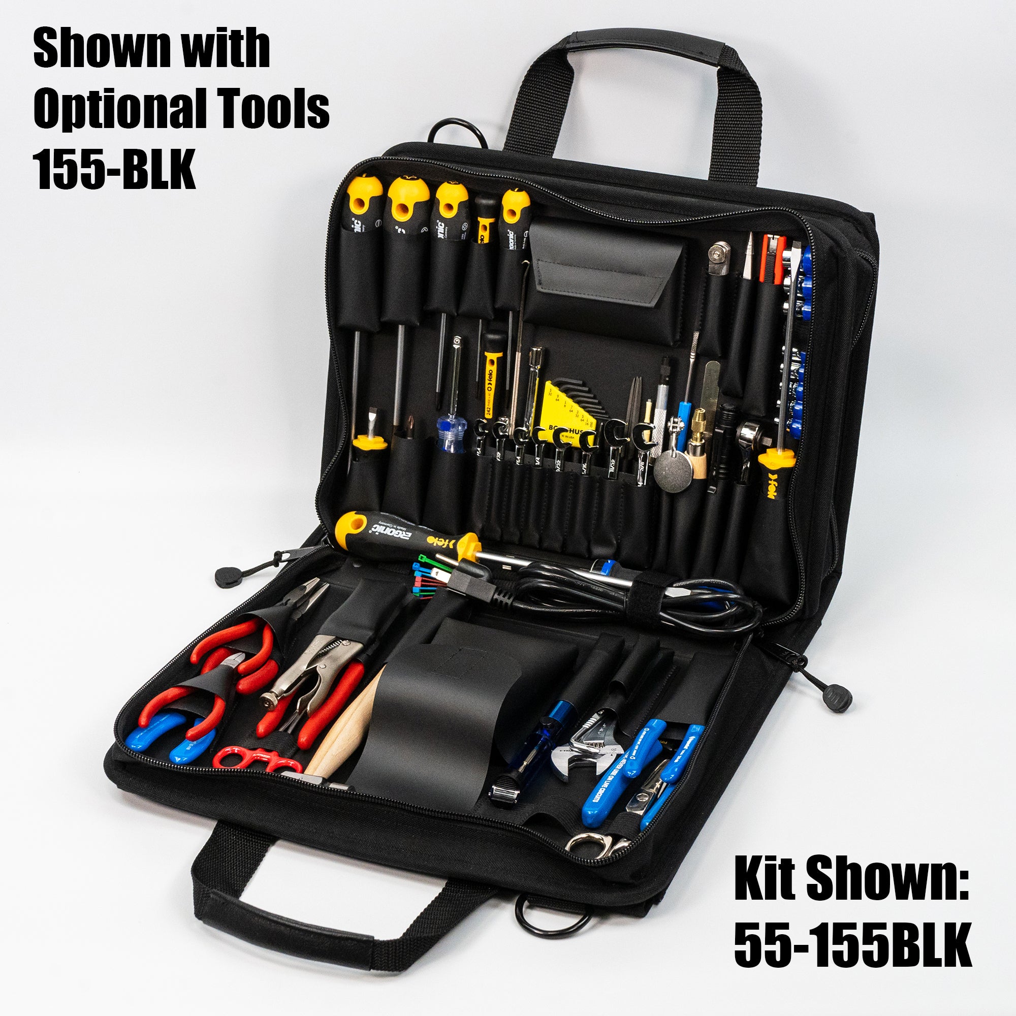 Crawford 155-BLK Soft Sided Zipper Tool Case 16″ x 11″ x 3″ Online Hot Sale