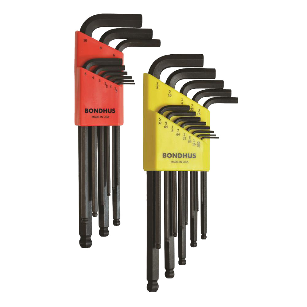 Bondhus 20199 Inch + Metric Twin Pack Ball End Hex Key Sets (L-Wrenches) on Sale