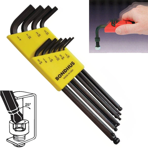 Bondhus 10938 Ball End Inch Hex Key Set 10 Pieces 1/16″ to 1/4″ Online Sale