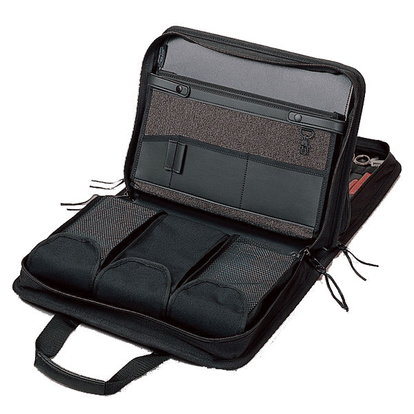 Crawford CFSD5-BLK Double-Sided 2-Compartment Soft Sided Zipper Tool Case 16″ x 11″ x 5″ 45 Tool Pockets and Parts Pouch Sale