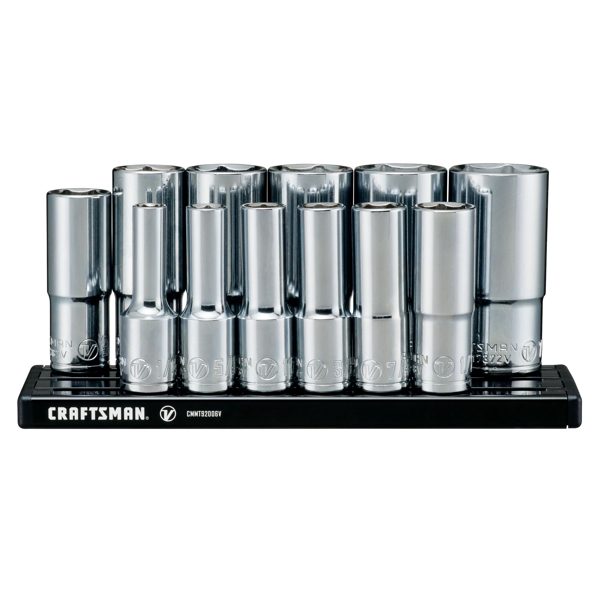 V-Series™ 3/8 in Drive SAE Deep 6-Point Socket Set (12 pc) Supply