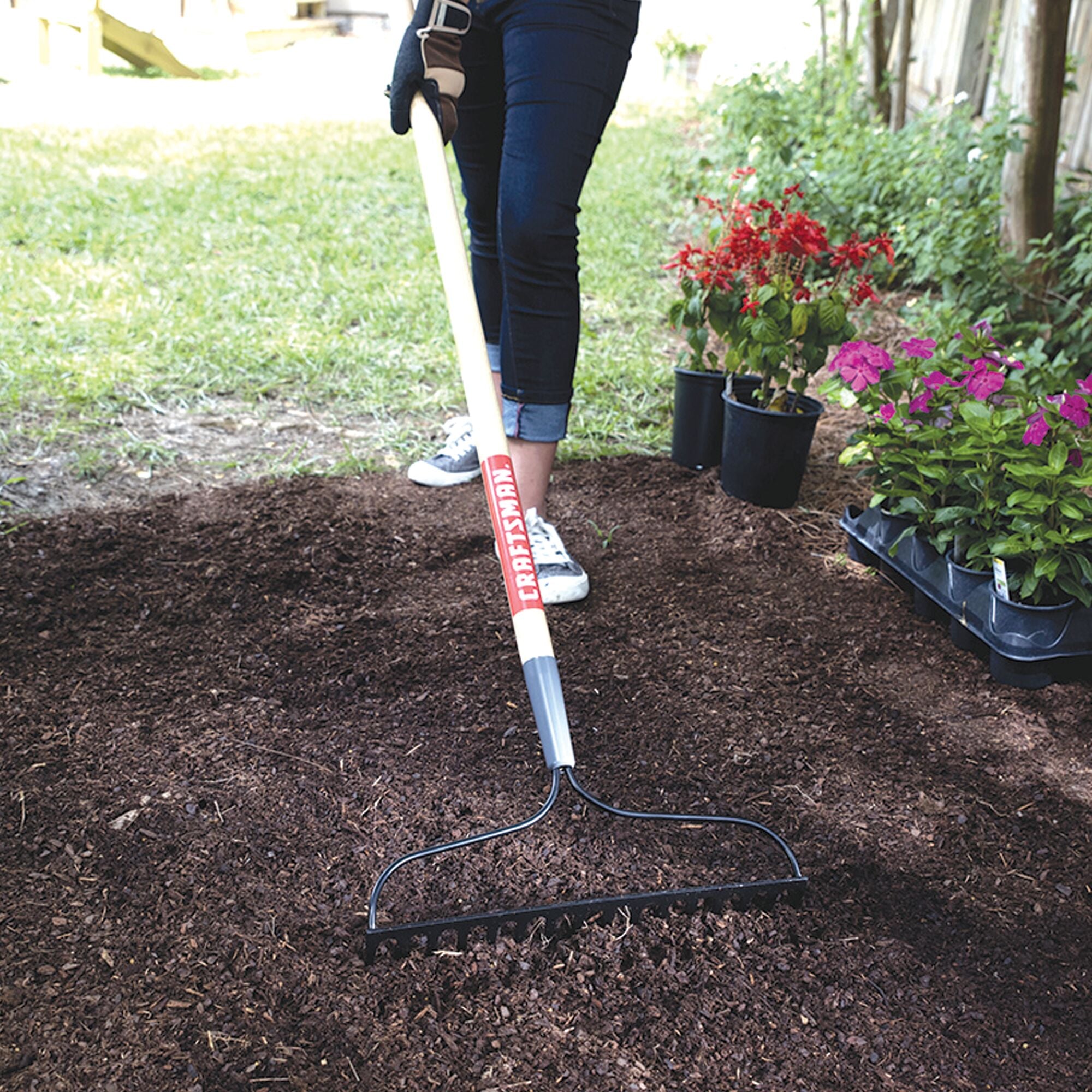 Wood Handle Garden Rake Online