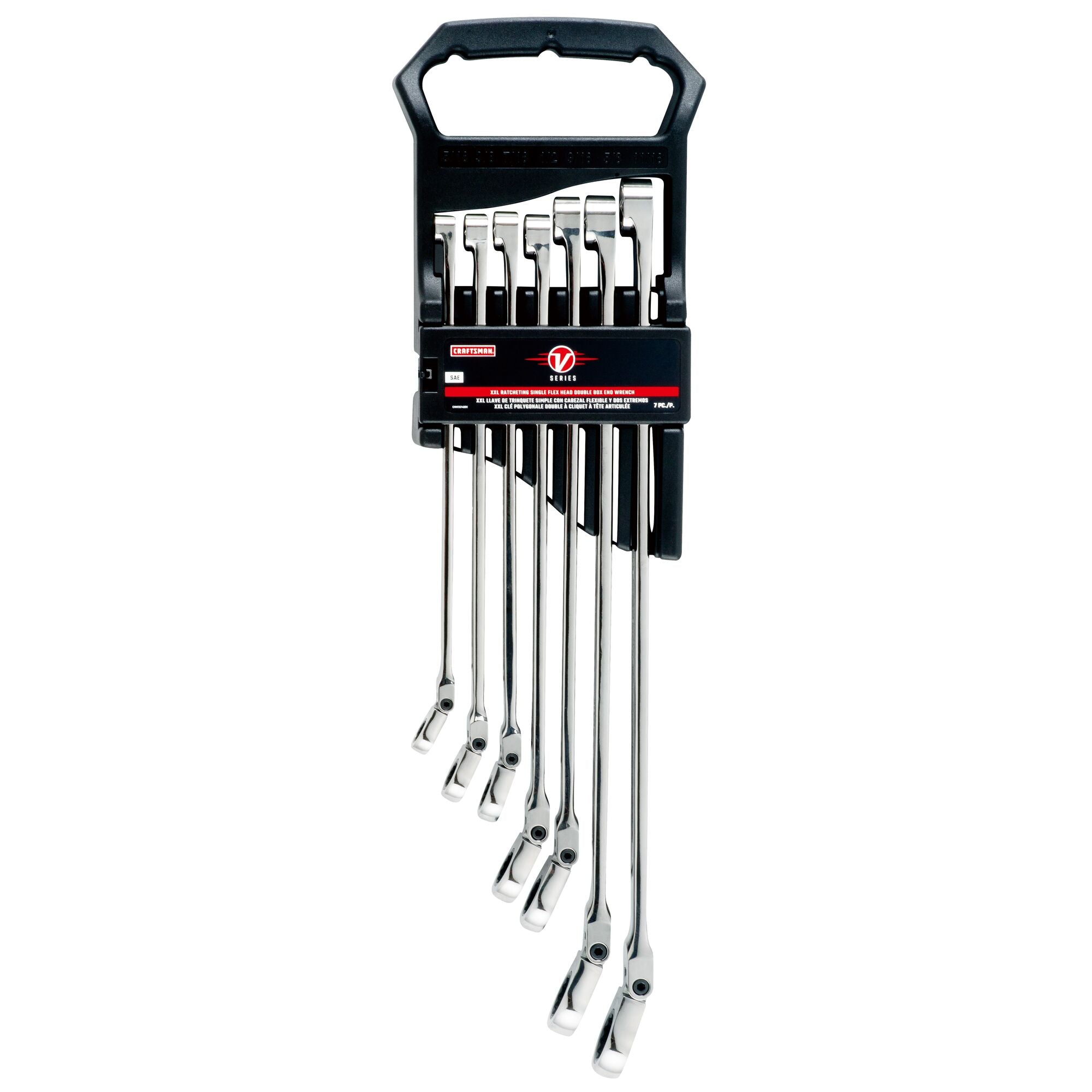 V-Series™ XXL SAE Ratcheting Single Flex™ Head Double Box End Wrench Set (7 pc) Online Hot Sale