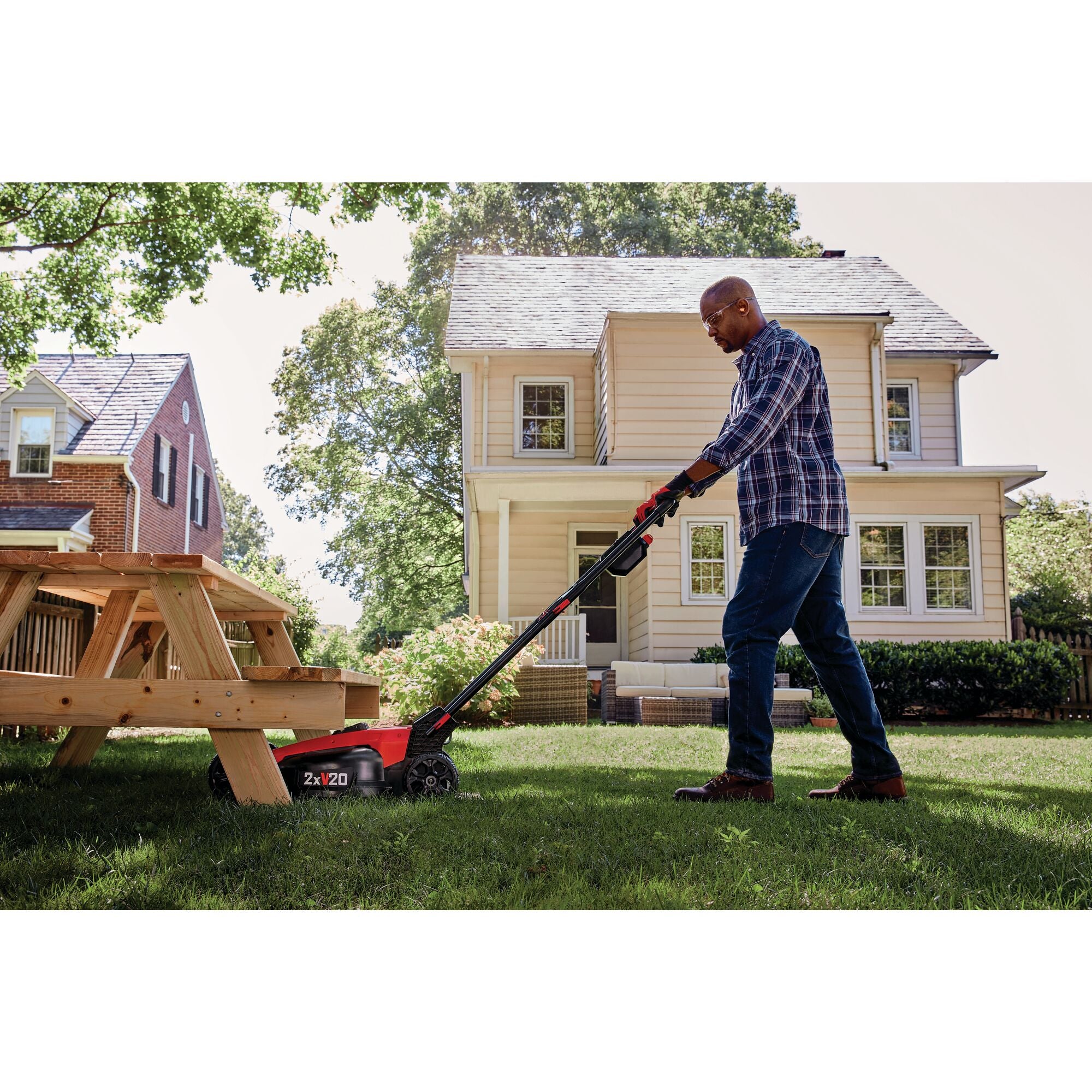 V20* 2x20V MAX* 20-in. Brushless Cordless Push Mower With Two 5.0 Ah Batteries and Charger Discount