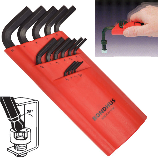 Bondhus 10995 Ball End Metric Hex Key Set 15 Pieces 1.5mm to 10mm – Includes rare sizes not found in other sets Online now