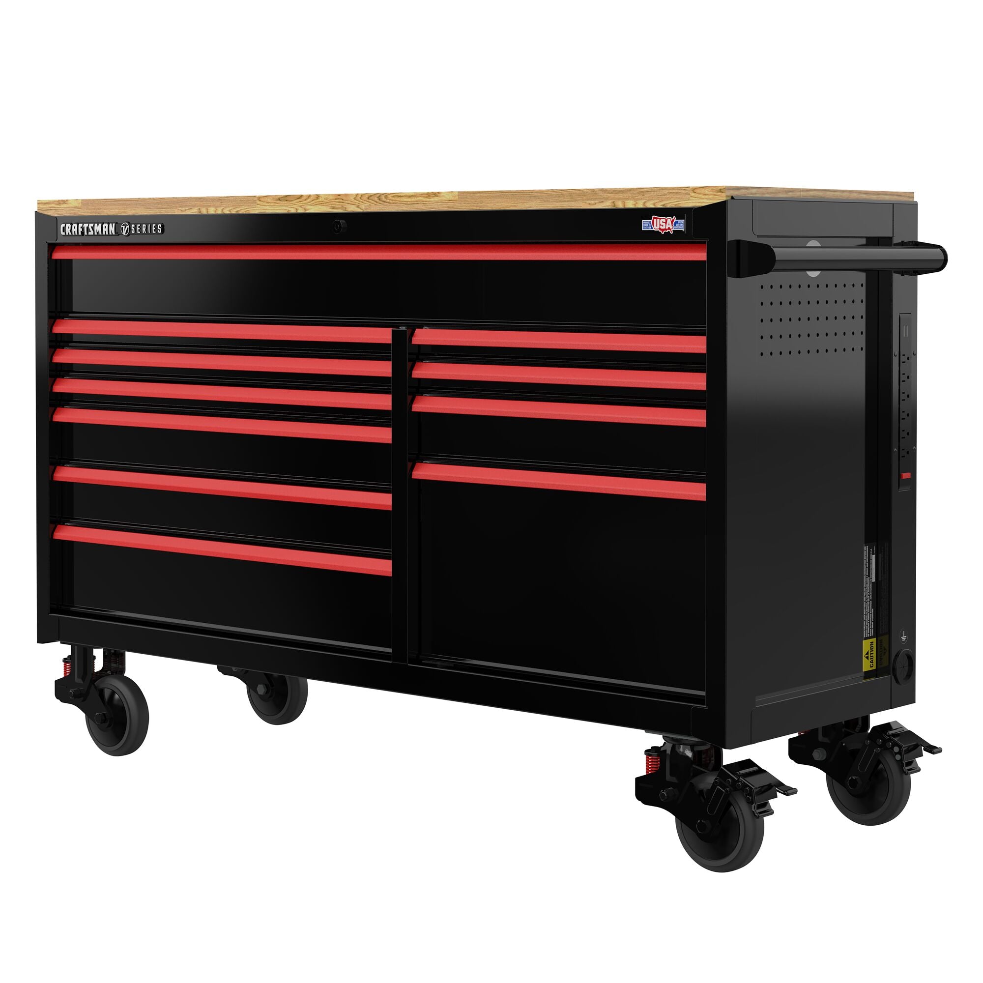 V-SERIES™ 63 Inch Wide 11-Drawer Mobile Workstation  – Black Discount