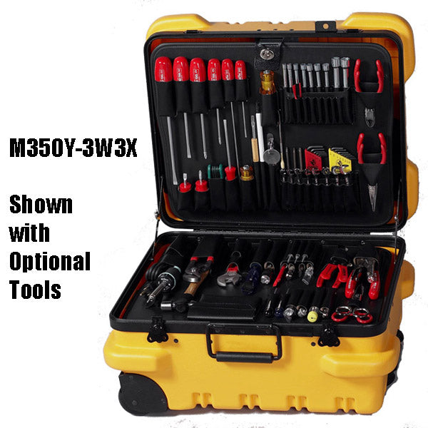 Crawford M350Y-3W3X Tool Case Military Wheeled 10″ Yellow with 3W and 3X Pallets Supply