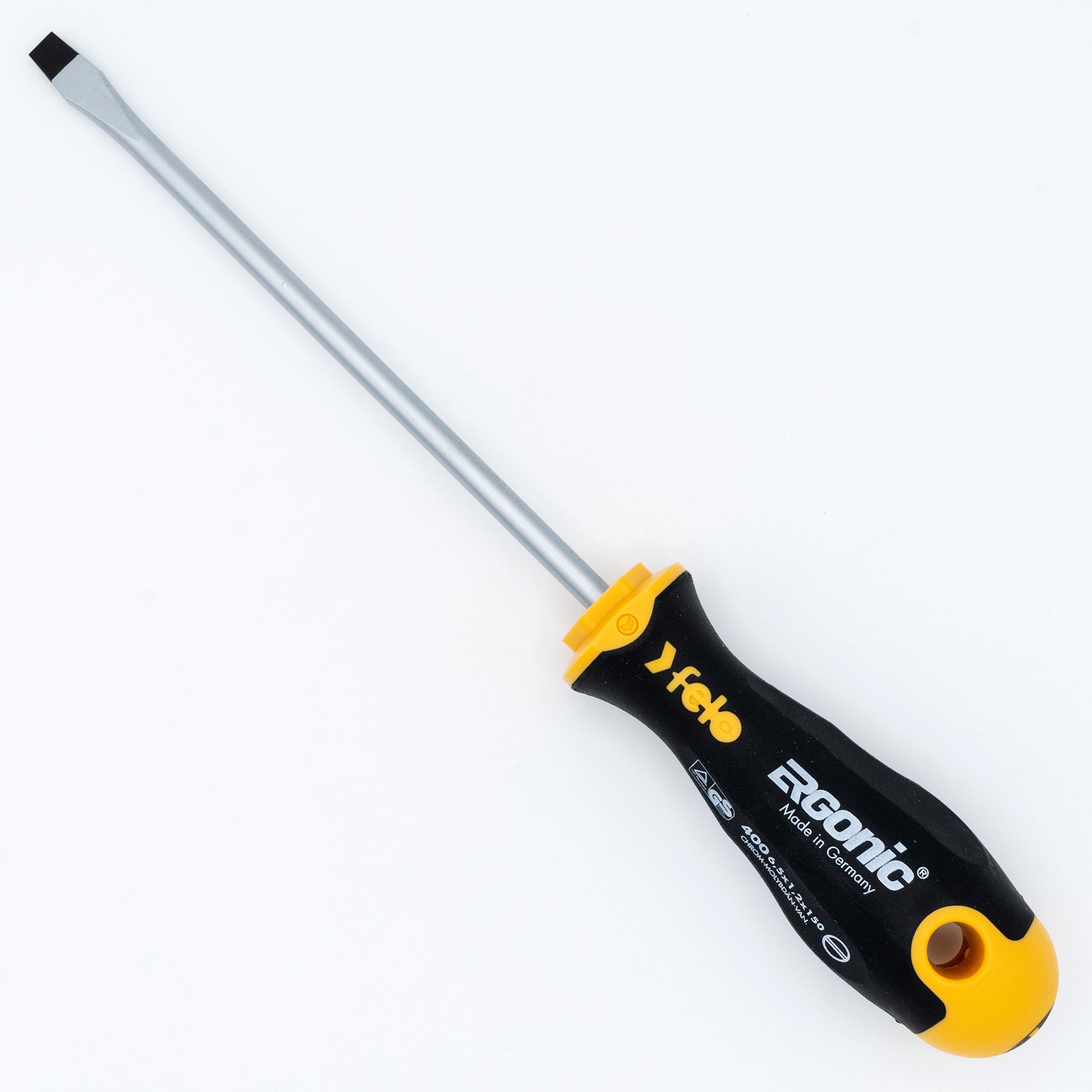 Felo 52799 Slotted 1/4″ x 6″ Flat Blade Ergonic Screwdriver Hot on Sale