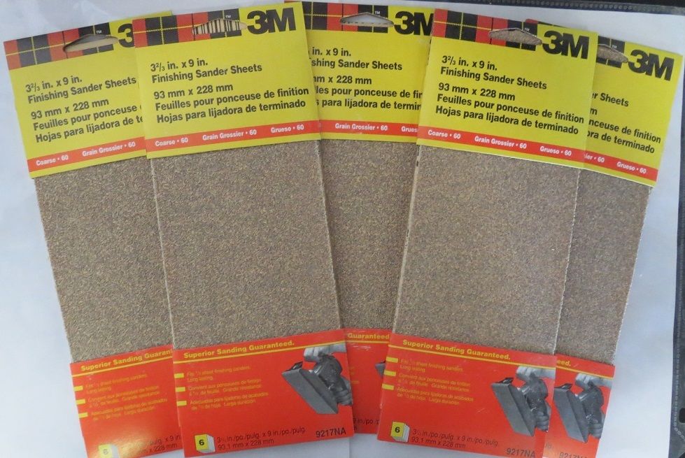 3M 3-2/3″ x 9″ Finishing Sander Sheets 9217NA 5 Packs Hot on Sale