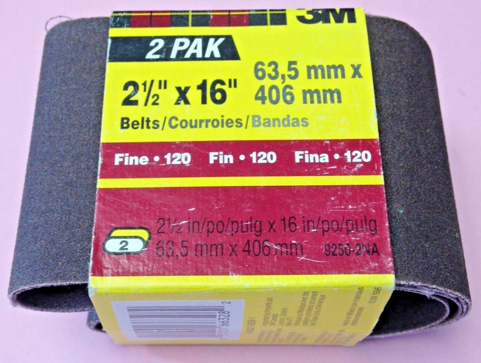 3M 9250-2NA 2-1/2″ x 16″ Fine 120 Grit Sanding Belts (2 Pack) Discount