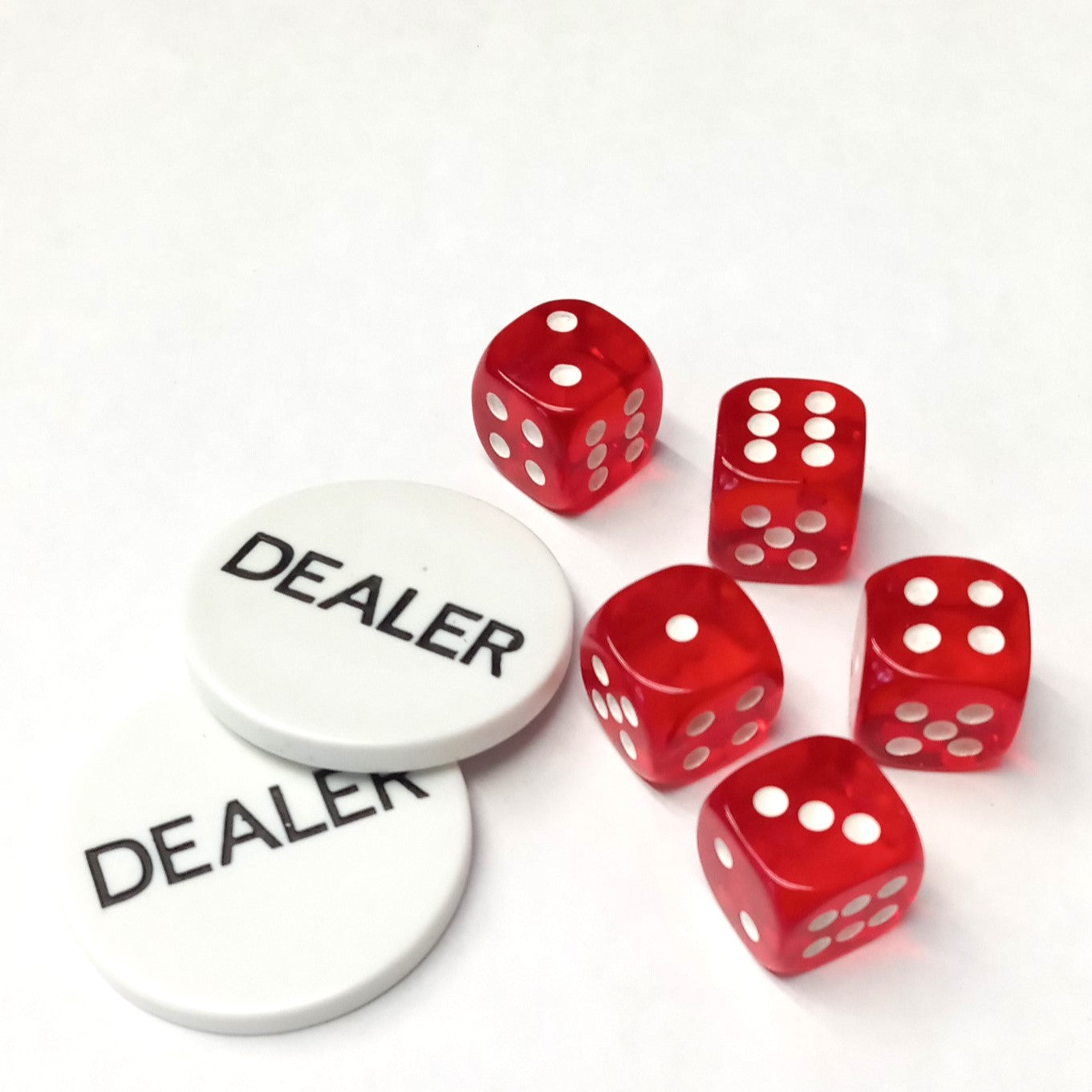 2 Casino Grade Professional Poker Dealer Buttons And 5 Dice GBUT-201 Online Hot Sale