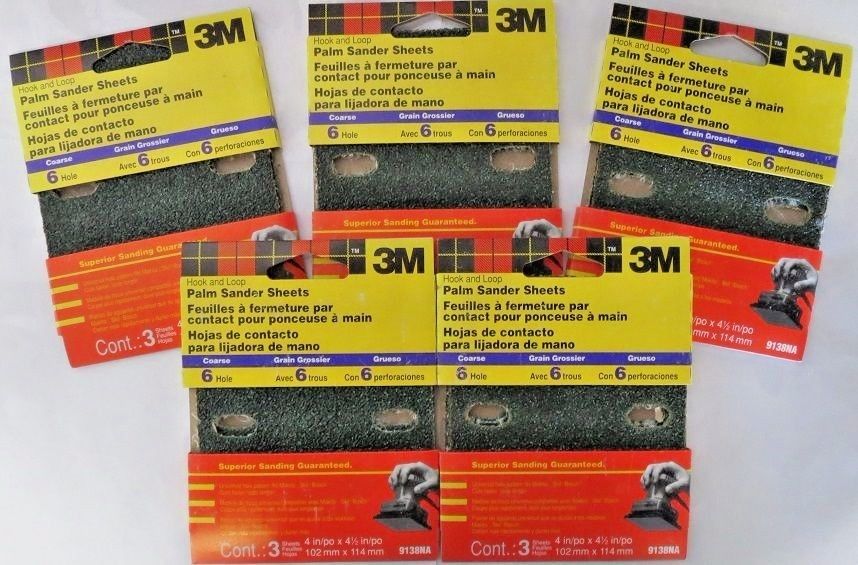 3M 9138NA 4″ x 4-1/2″ Palm Sander Sheets 5 Packs Discount