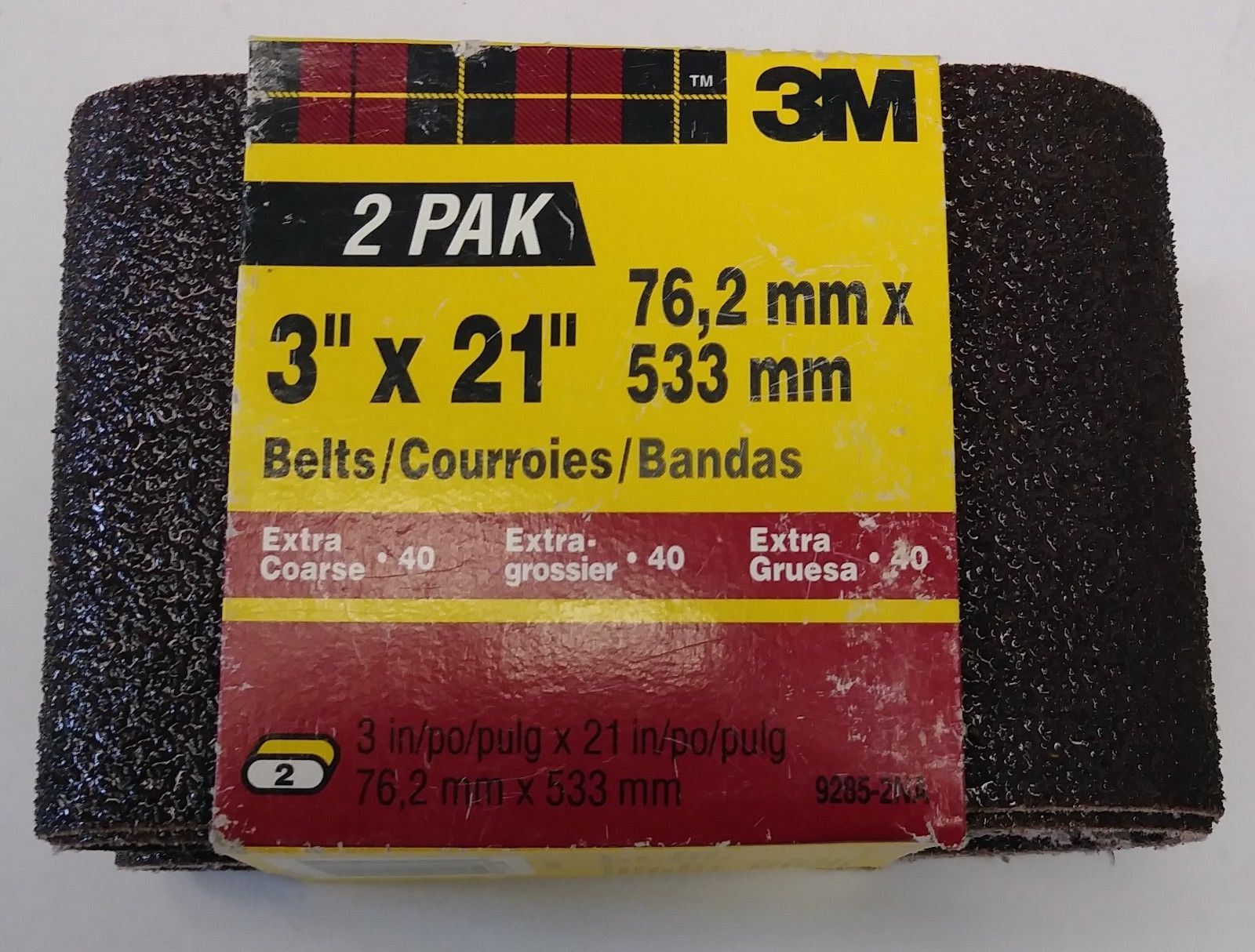 3M 9285-2NA 3″ x 21″ Extra Coarse 40 Grit Sanding Belts 2 Pack Online now