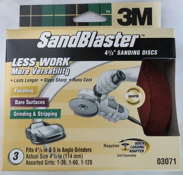 3M 03071 SandBlaster 4-1/2″ & 5″ Auto Surface Sanding Discs 3Pack Hot on Sale