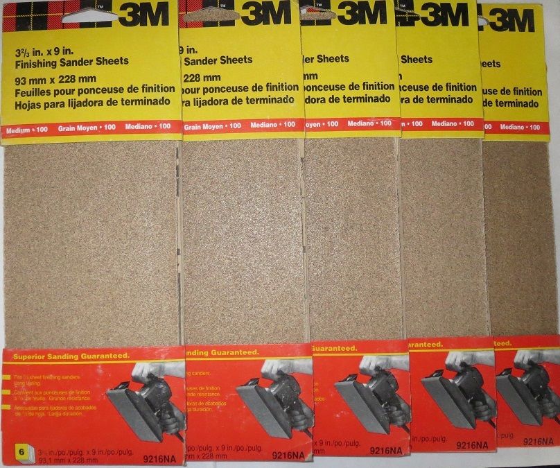 3M 3-2/3″ x 9″ Finishing Sander Sheets 9216NA 5 Packs Sale