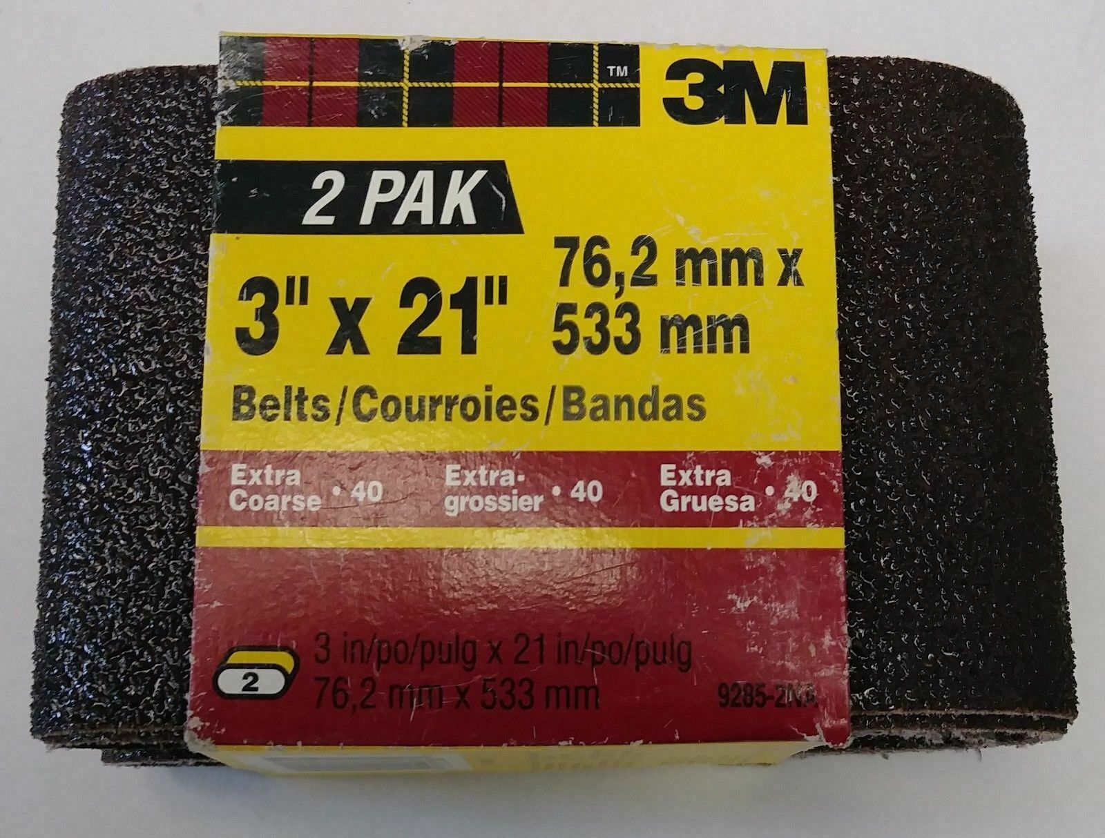 3M 9285-2NA 3″ x 21″ Extra Coarse 40 Grit Sanding Belts 2 Pack Discount