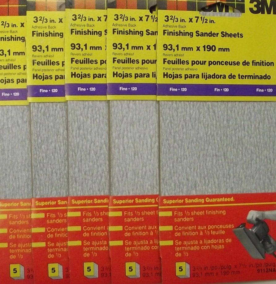 3M 9112NA 3-2/3″ x 7-1/2″ 120 Grit Finishing Sander Sheets 25 Sheets ( 5-5 PKS) Online Sale
