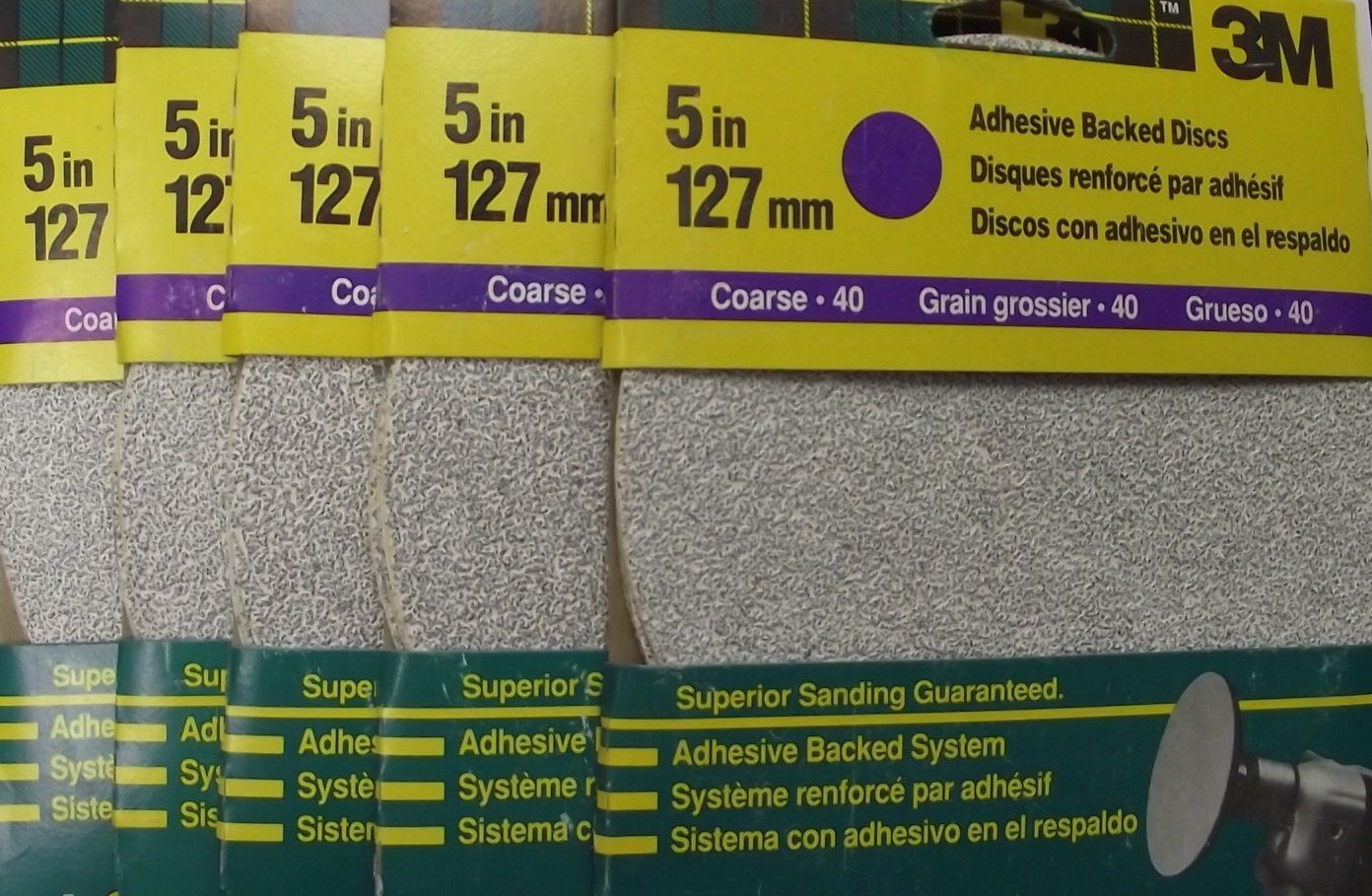 3m 9172NA 5″ No Hole Sanding Discs Sandpaper 40 Grit 20 Discs 5-4 Packs Sale