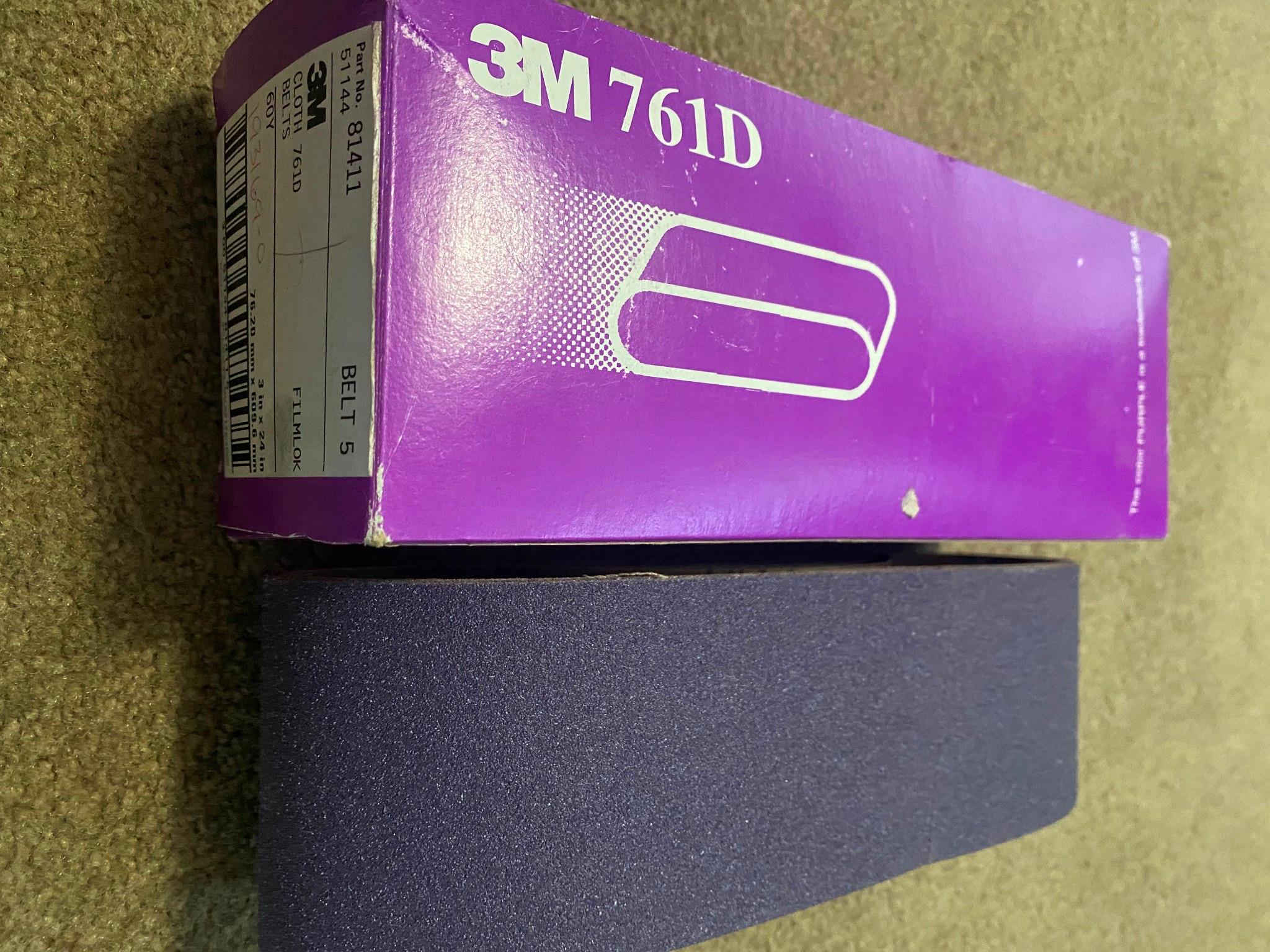 3M Cloth 761D Sanding Belts 60Y 3″ W x 24″ L – 81411 Purple (5 Pack) on Sale