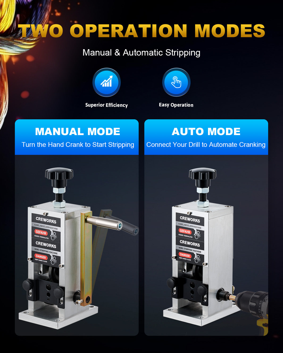 Manual Wire Stripping Machine for 0.06″-1″ Copper Wires Recycling on Sale